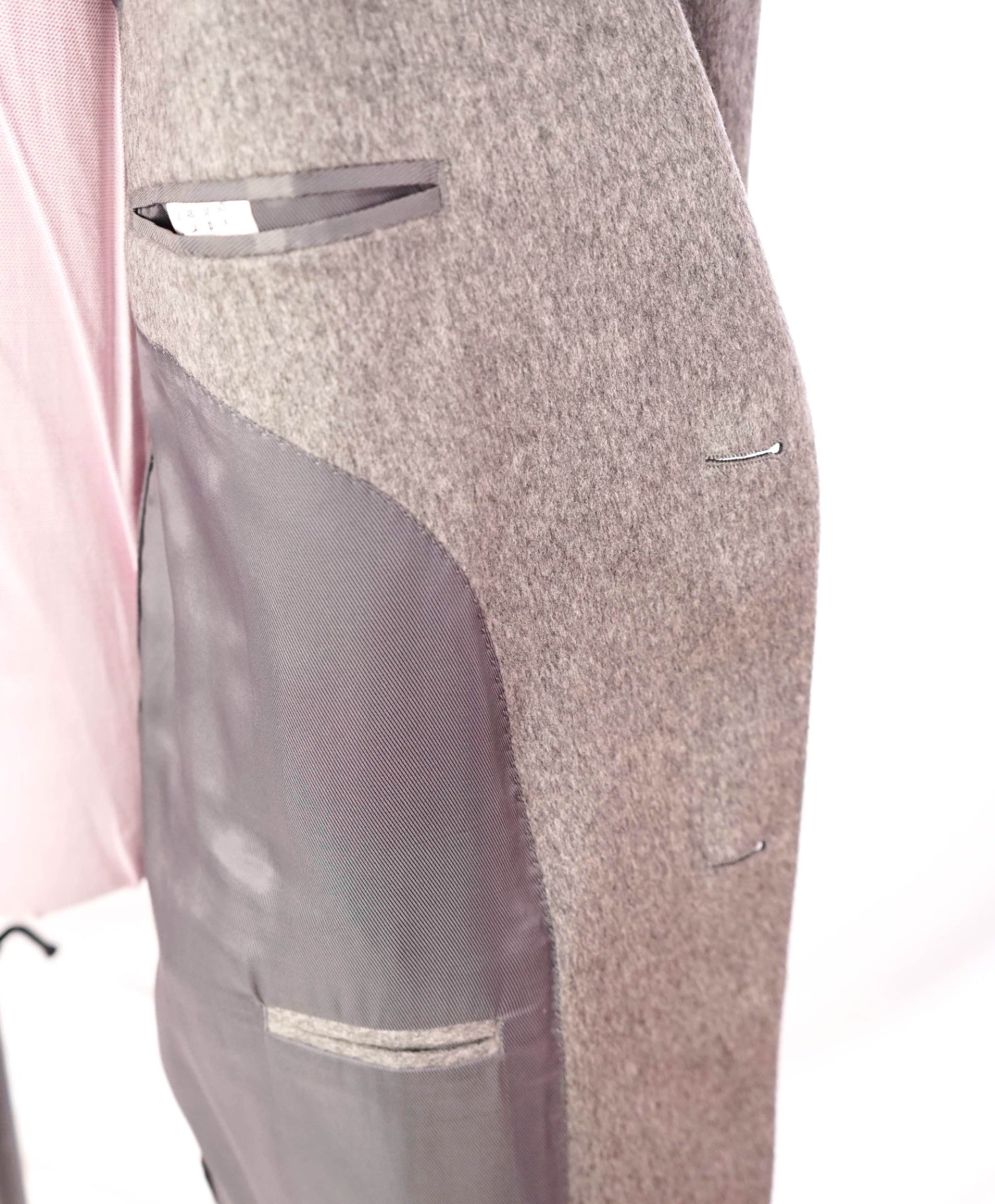 Saks Fifth Avenue Solid Grey Cashmere Blazer 48L