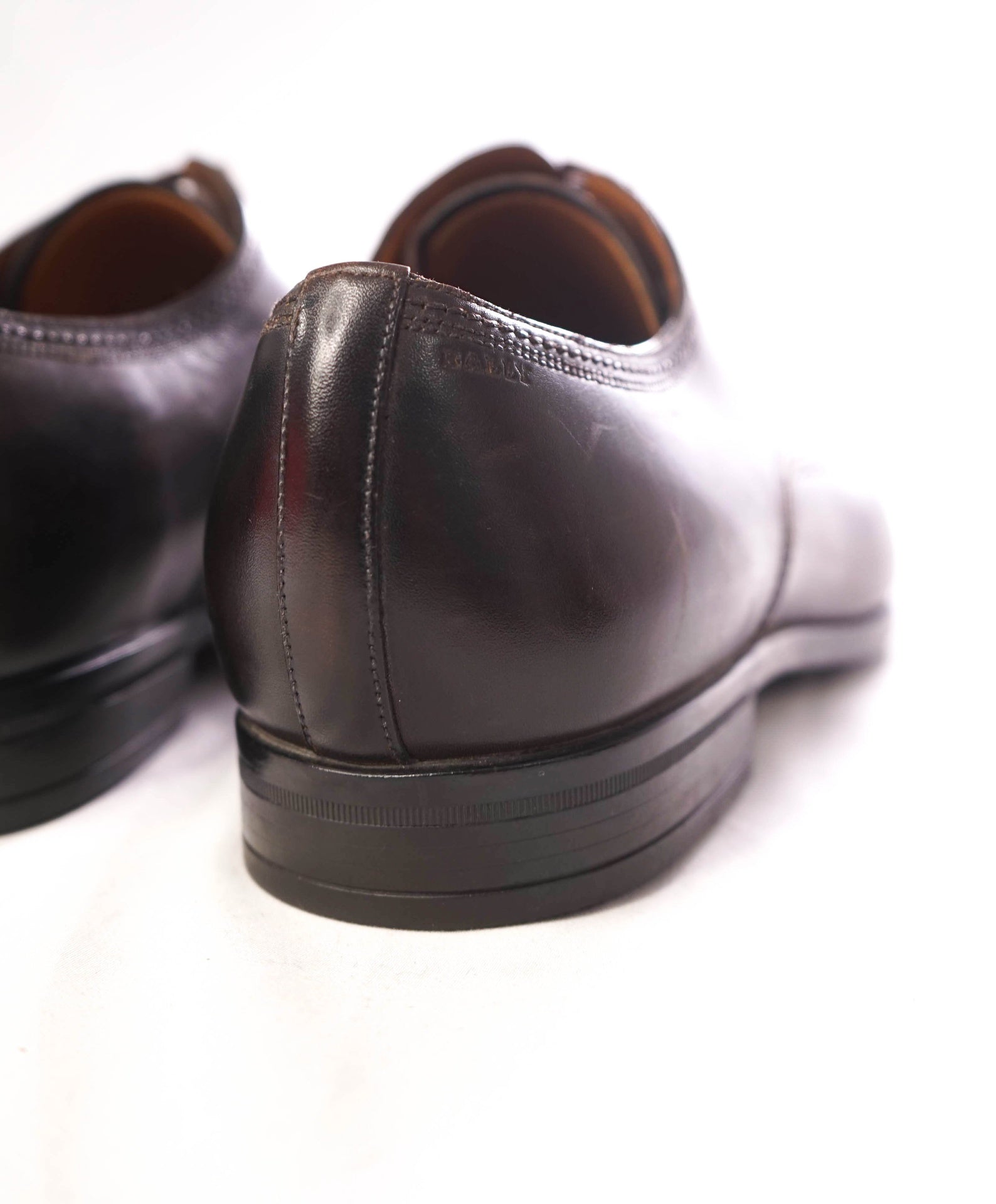 BALLY - “LANTOUR” Brown Patina Oxfords Durable Rubber Sole - US 9 (UK8)