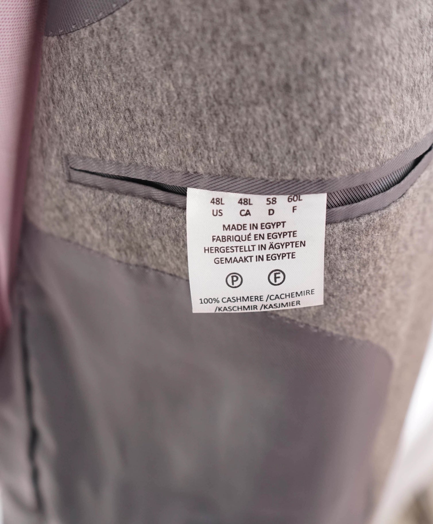 Saks Fifth Avenue Solid Grey Cashmere Blazer 48L