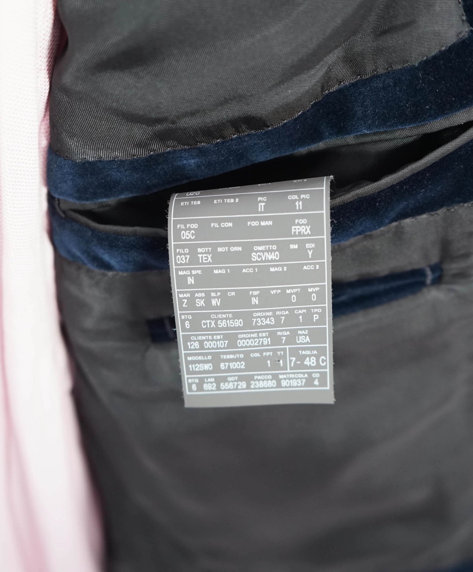 $2,995 ZEGNA - Navy Blue Shawl Lapel Dinner Jacket Velvet - 38S