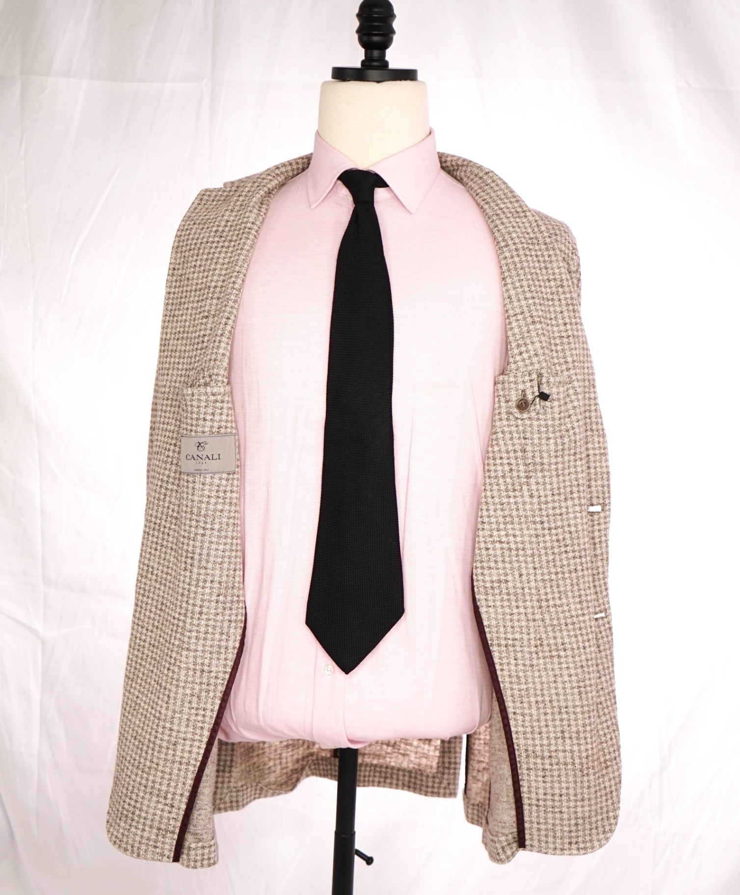 $1,895 CANALI - Textured Beige Cotton/Linen Sport Coat - 42R