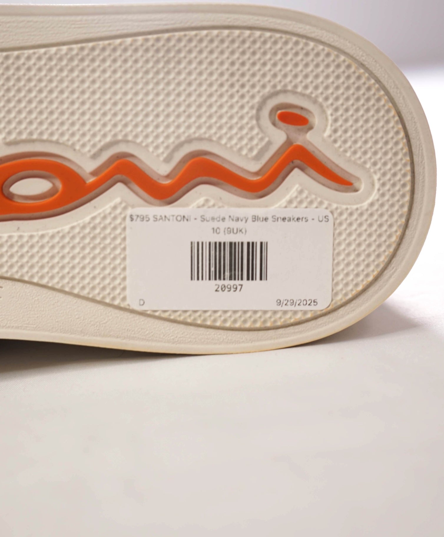 $795 SANTONI - Suede Navy "Double Buckle" Sneaker - US 10 (9UK)