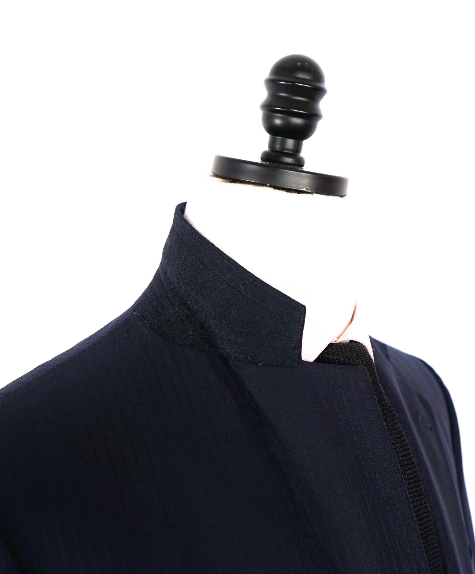 $3,995 GIORGIO ARMANI - "Super 160's" Wool Navy Blue Stripe - 42R
