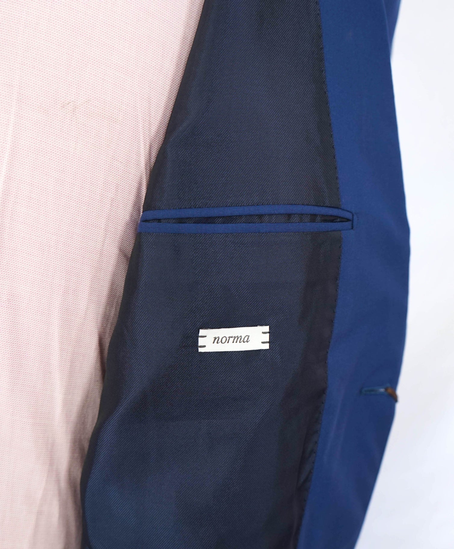 $2,930 CARUSO - Wool "NORMA" Solid Blue Suit - 42R