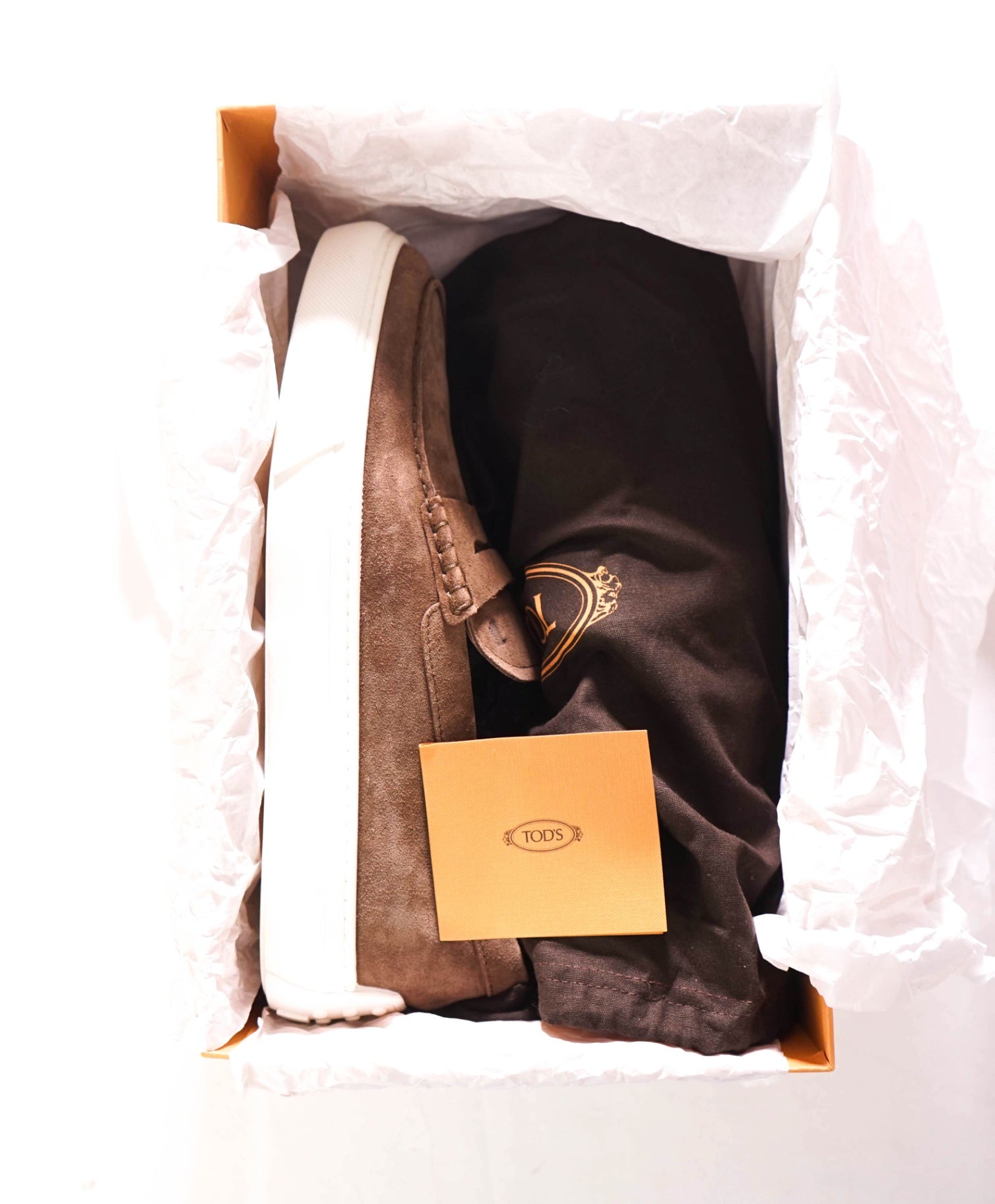 $1,045 TOD'S - Suede Brown Penny Loafer Sneakers - US 11 (UK10)