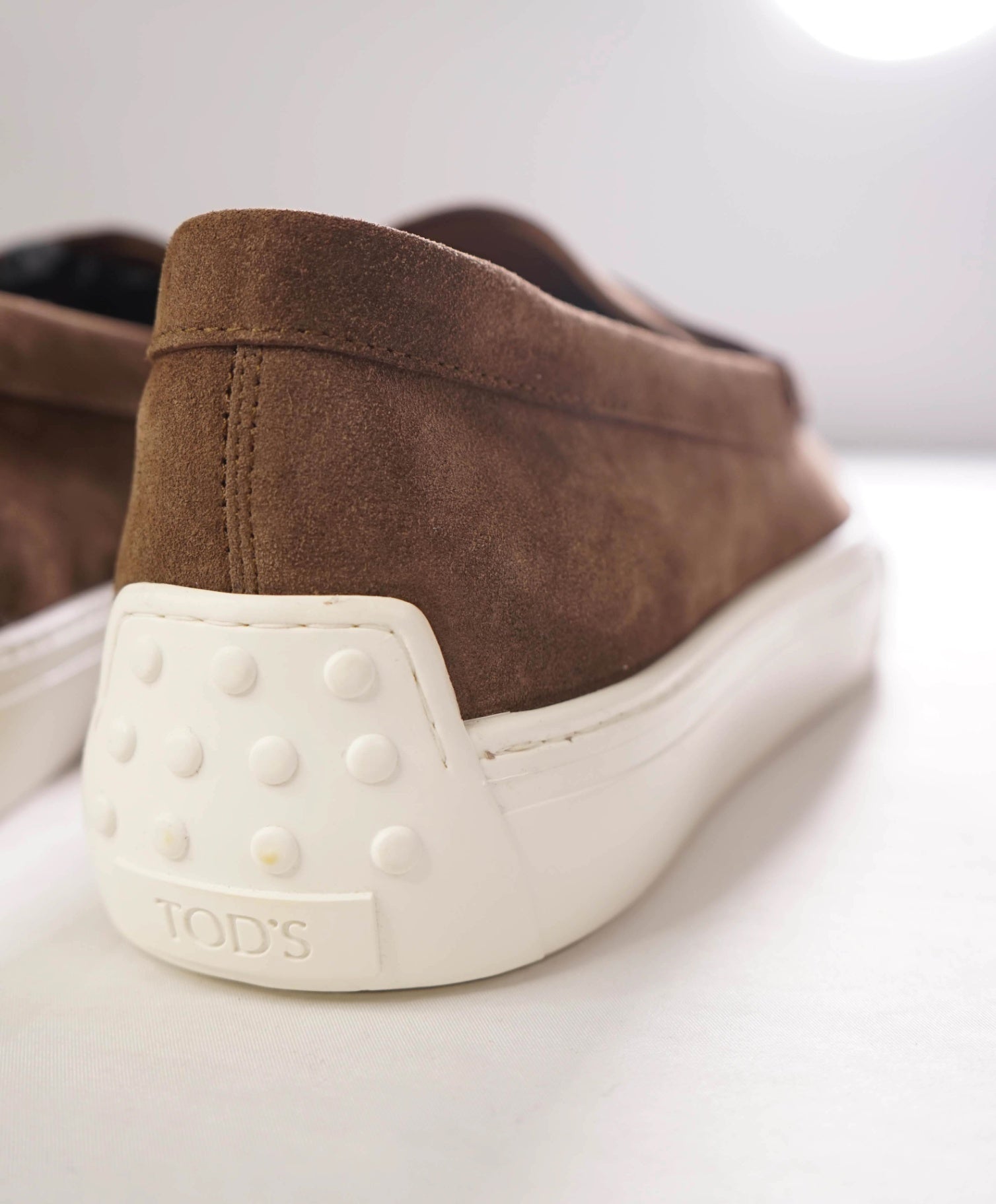 $1,045 TOD'S - Suede Brown Penny Loafer Sneakers - US 11 (UK10)