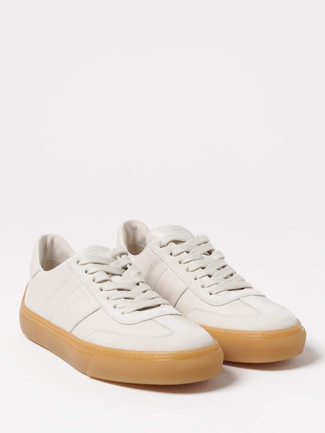 $700 TOD'S - Leather/Suede Ivory White Sneakers - US 9.5 (UK8.5)