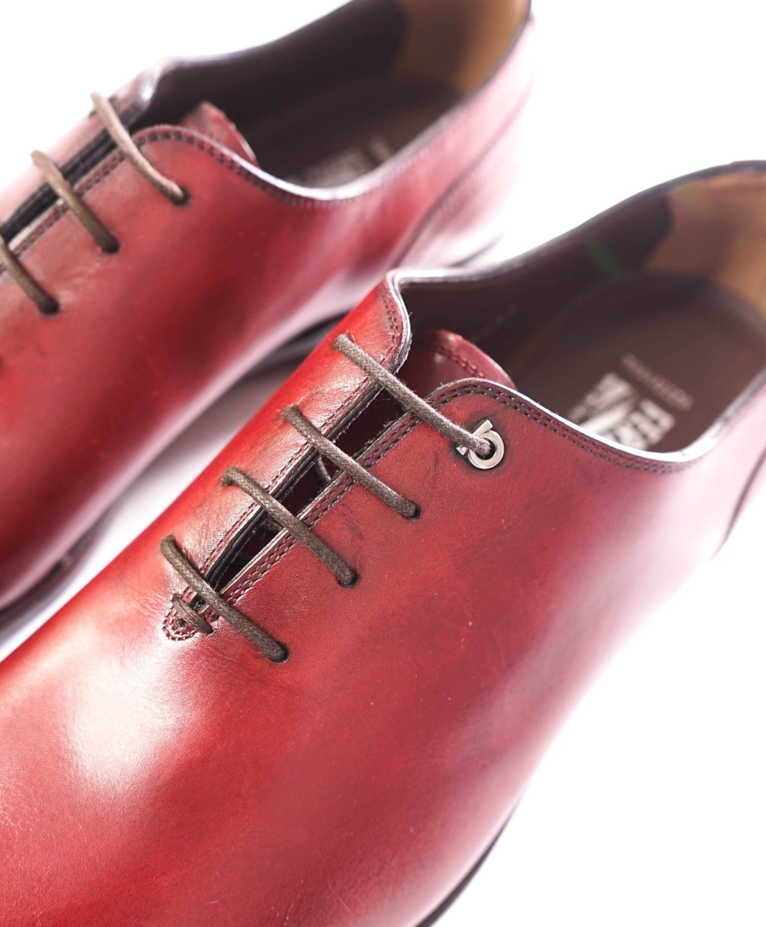 $1,395 FERRAGAMO - TRAMEZZA Burgundy "BARCLAY" Oxfords - 7.5 D