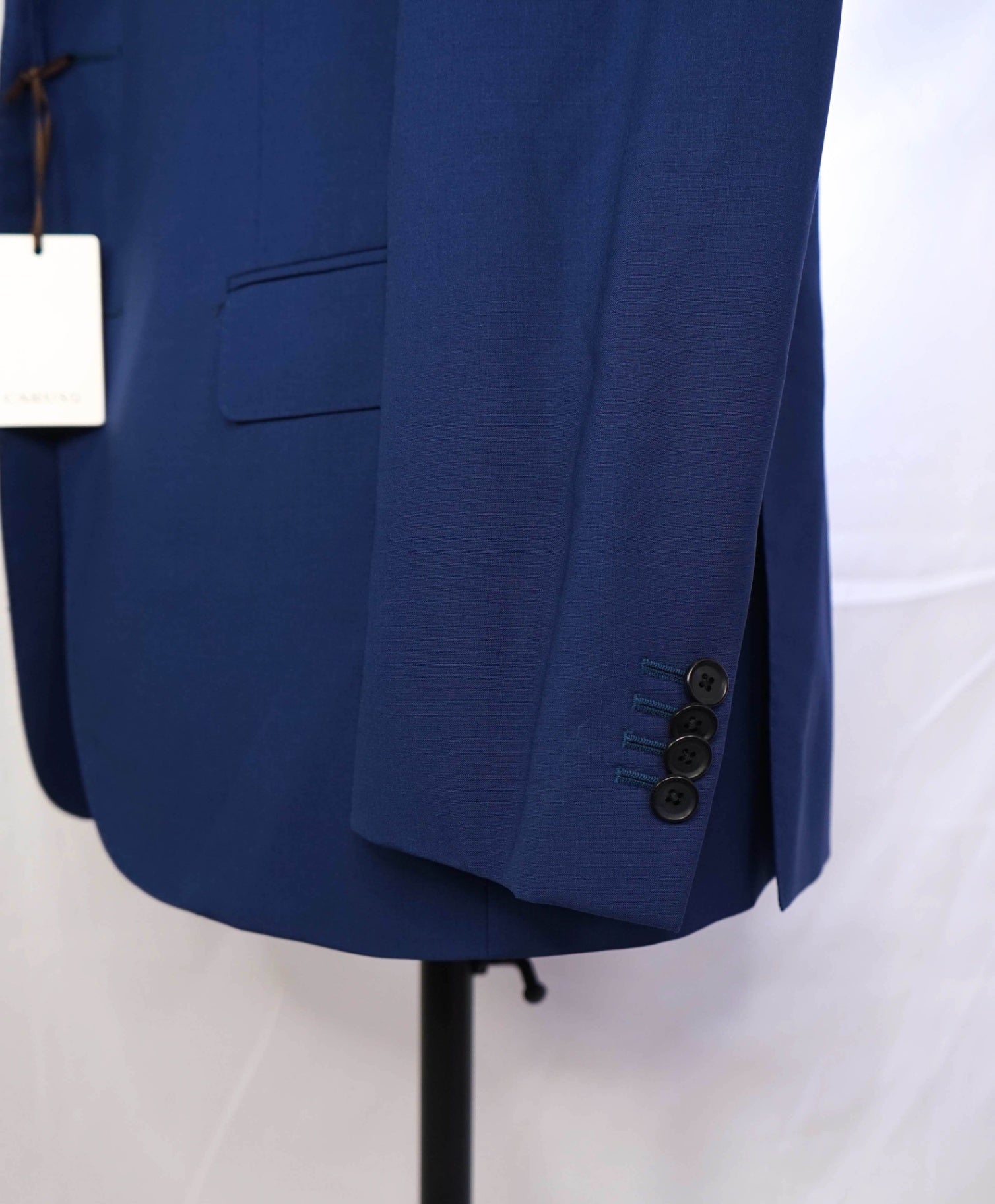 $2,930 CARUSO - Wool "NORMA" Solid Blue Suit - 42R