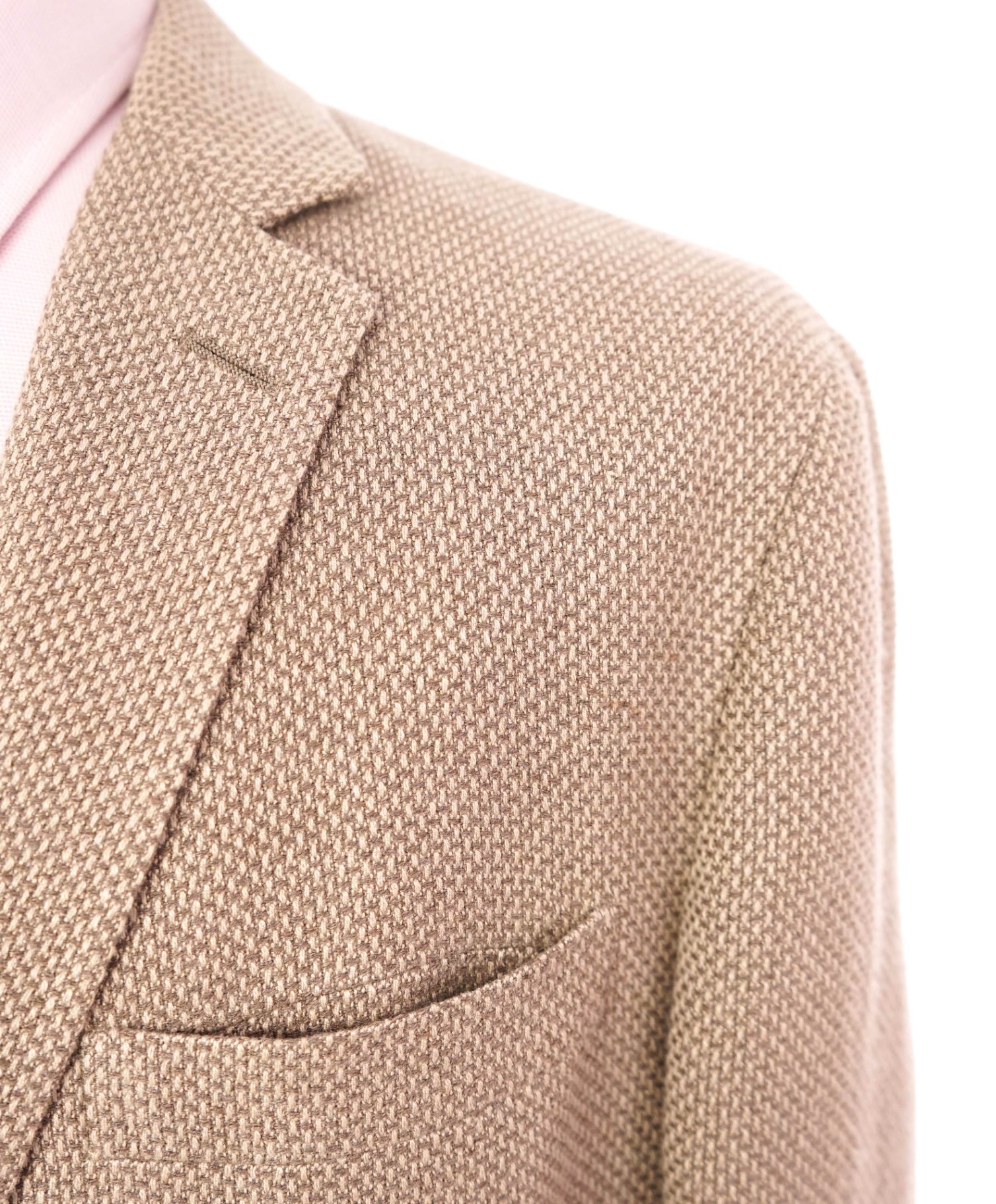 RALPH LAUREN PURPLE LABEL - Linen/Silk/Cashmere Tan Blazer - 42L