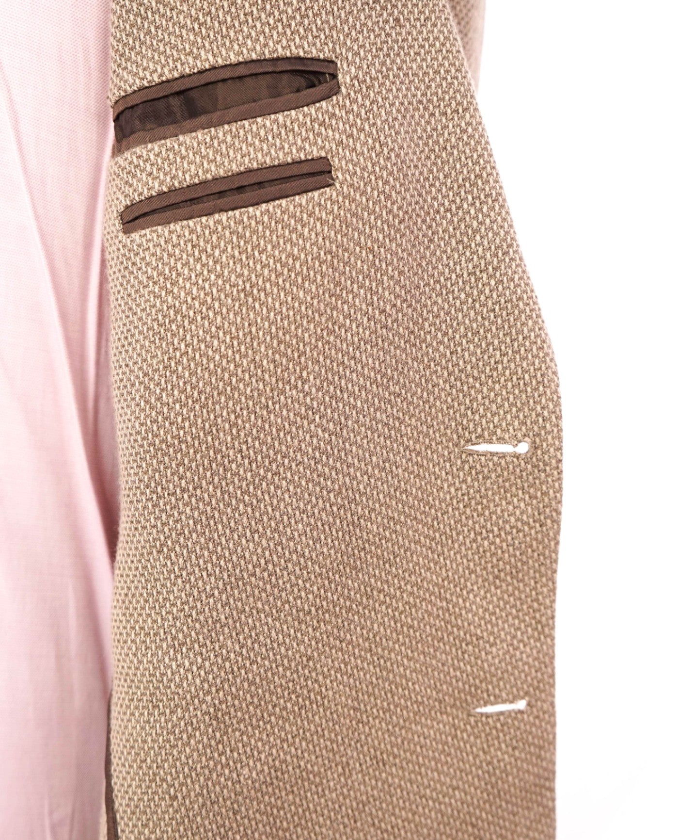 RALPH LAUREN PURPLE LABEL - Linen/Silk/Cashmere Tan Blazer - 42L