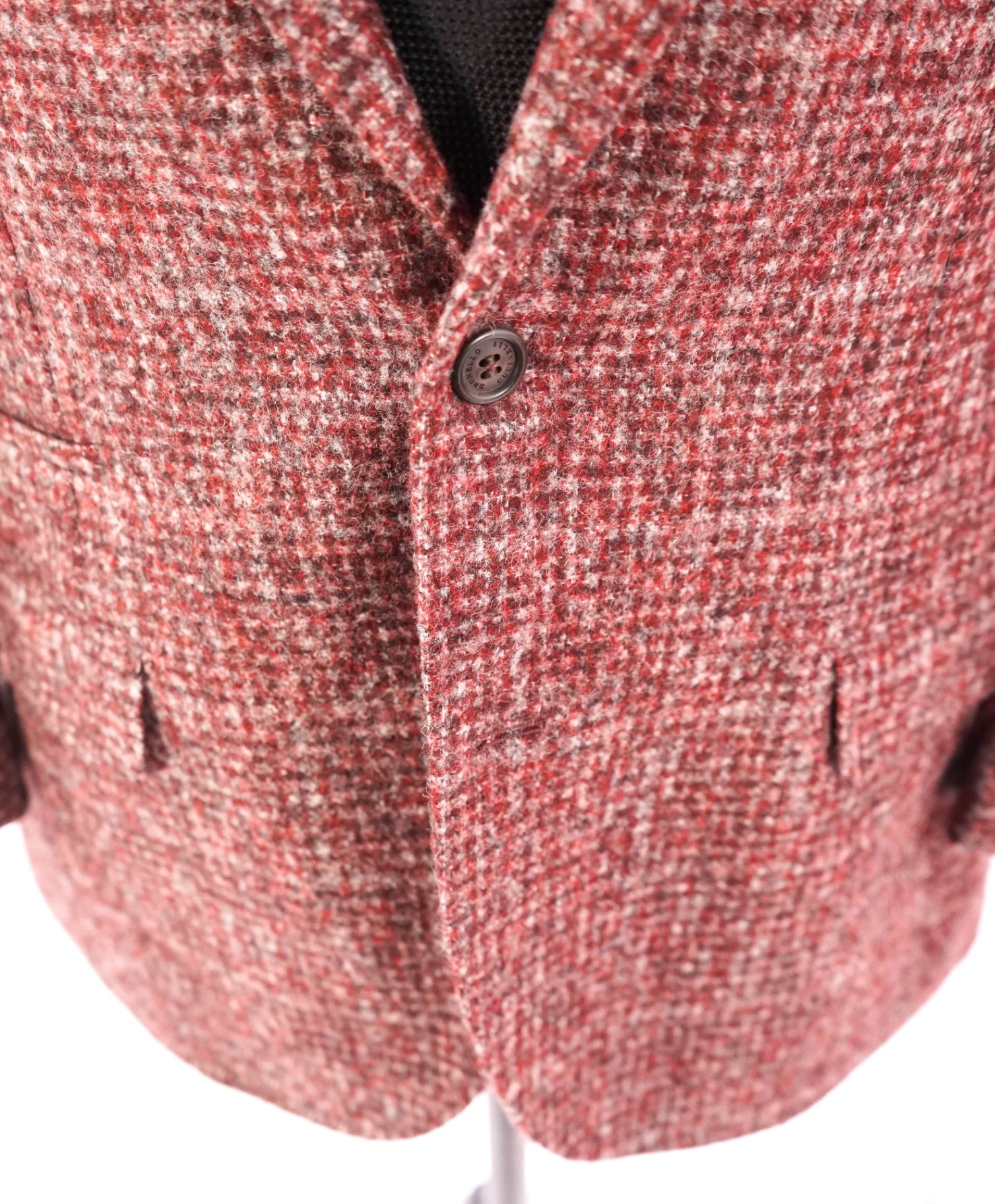 $4,000 BRUNELLO CUCINELLI - Alpaca Red 2/3-Btn Roll Blazer - 40