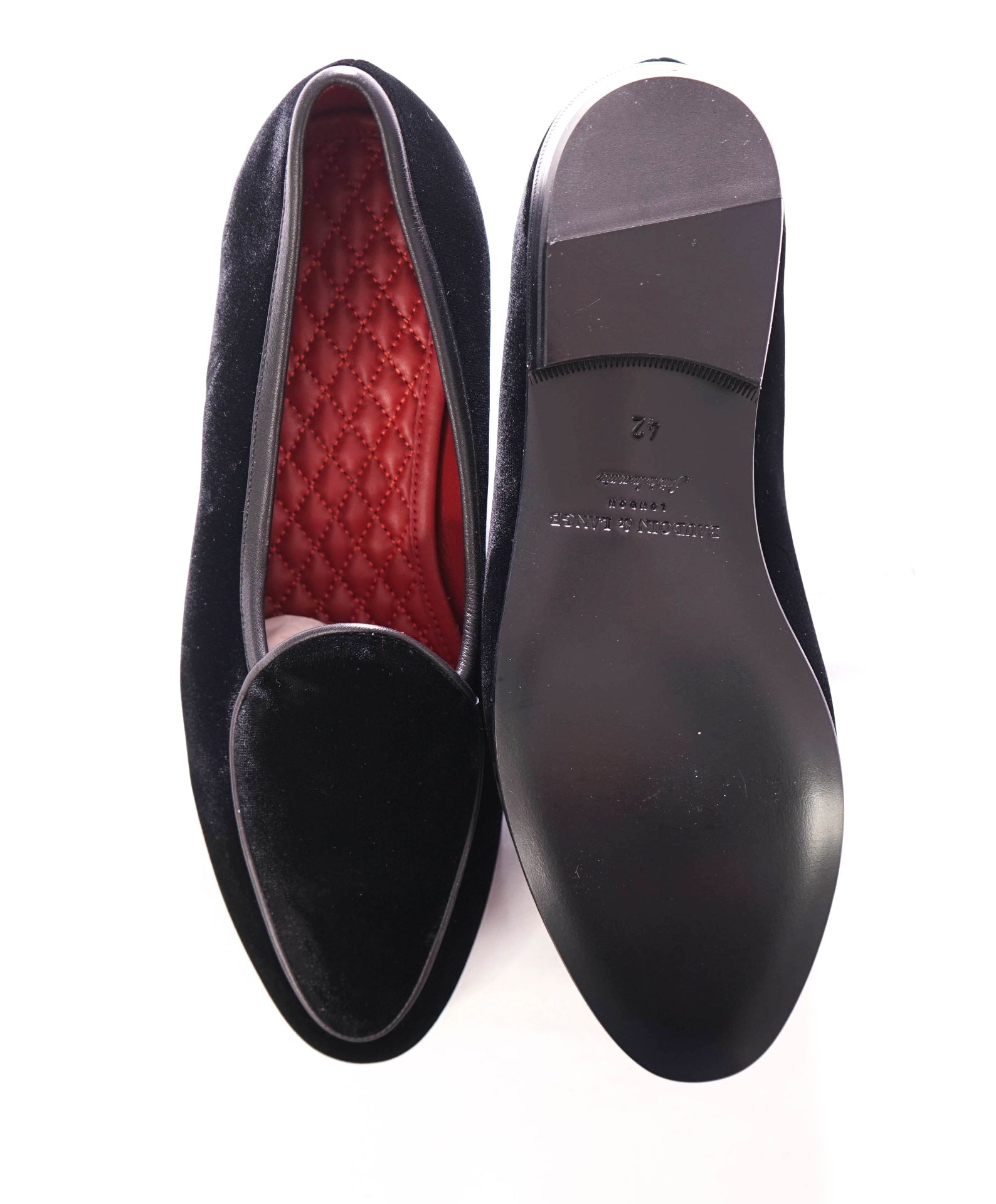$790 BAUDOIN & LANGE - Velvet Black Loafers - US 9 (42EU)