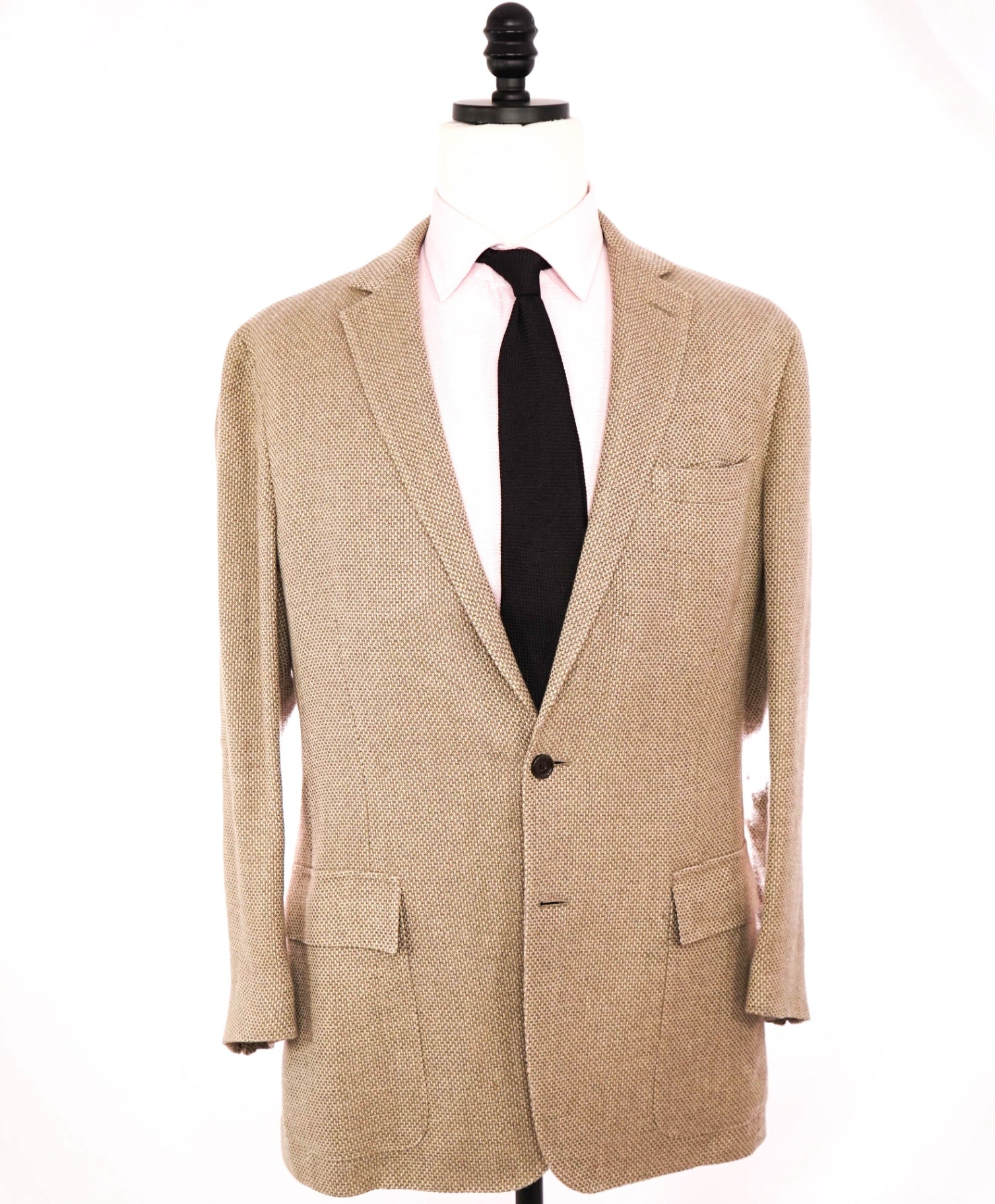 RALPH LAUREN PURPLE LABEL - Linen/Silk/Cashmere Tan Blazer - 42L