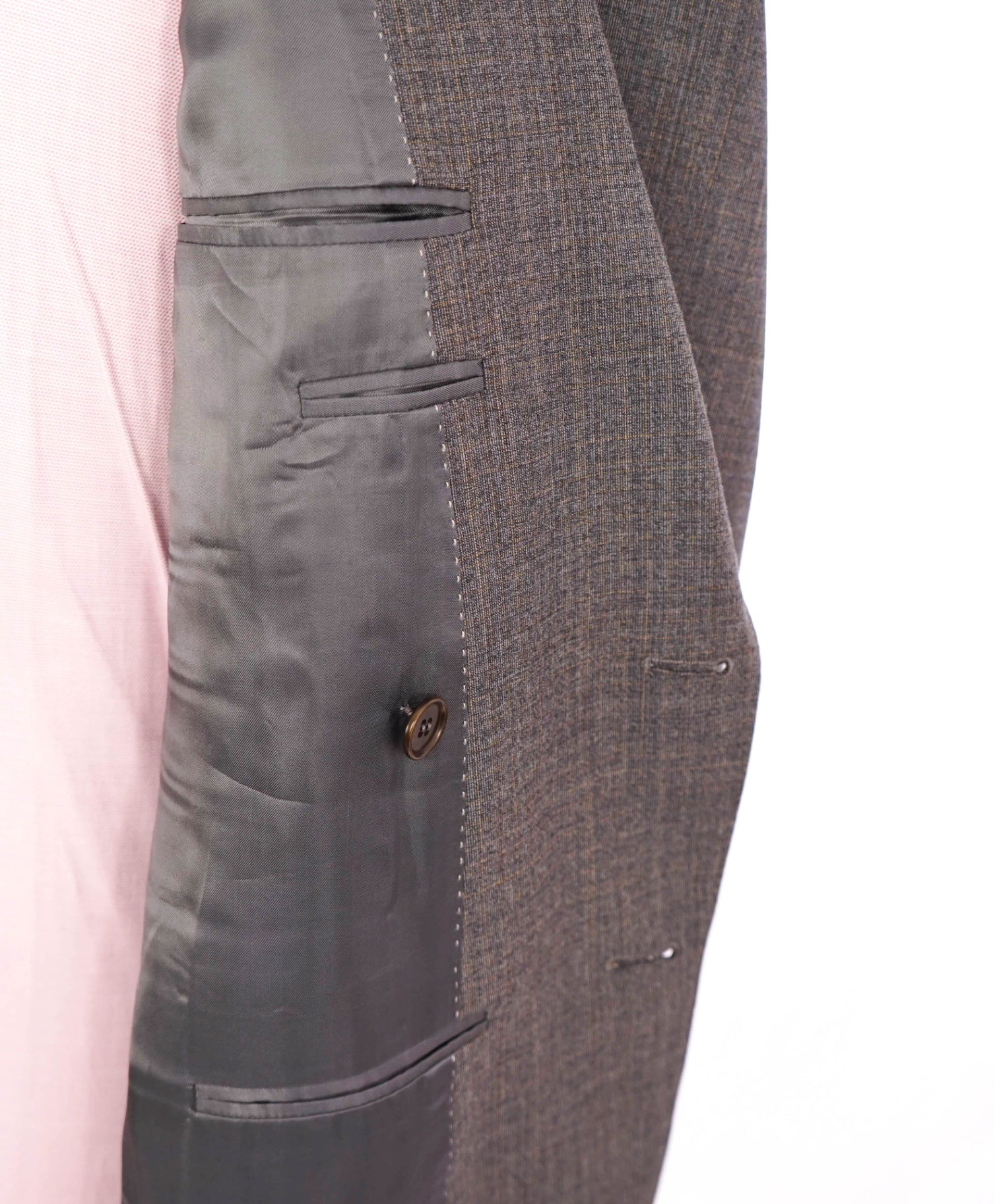 $2,195 CANALI - Wool "impeccabile" Gray Double Breasted Blazer - 38R