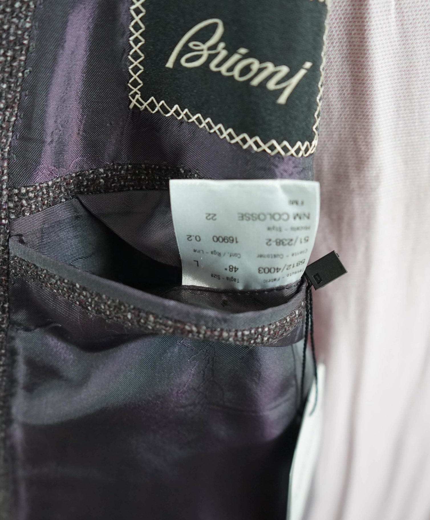 $5,715 BRIONI - Wool/Cashmere/Silk Burgundy Purple Blazer - 48L