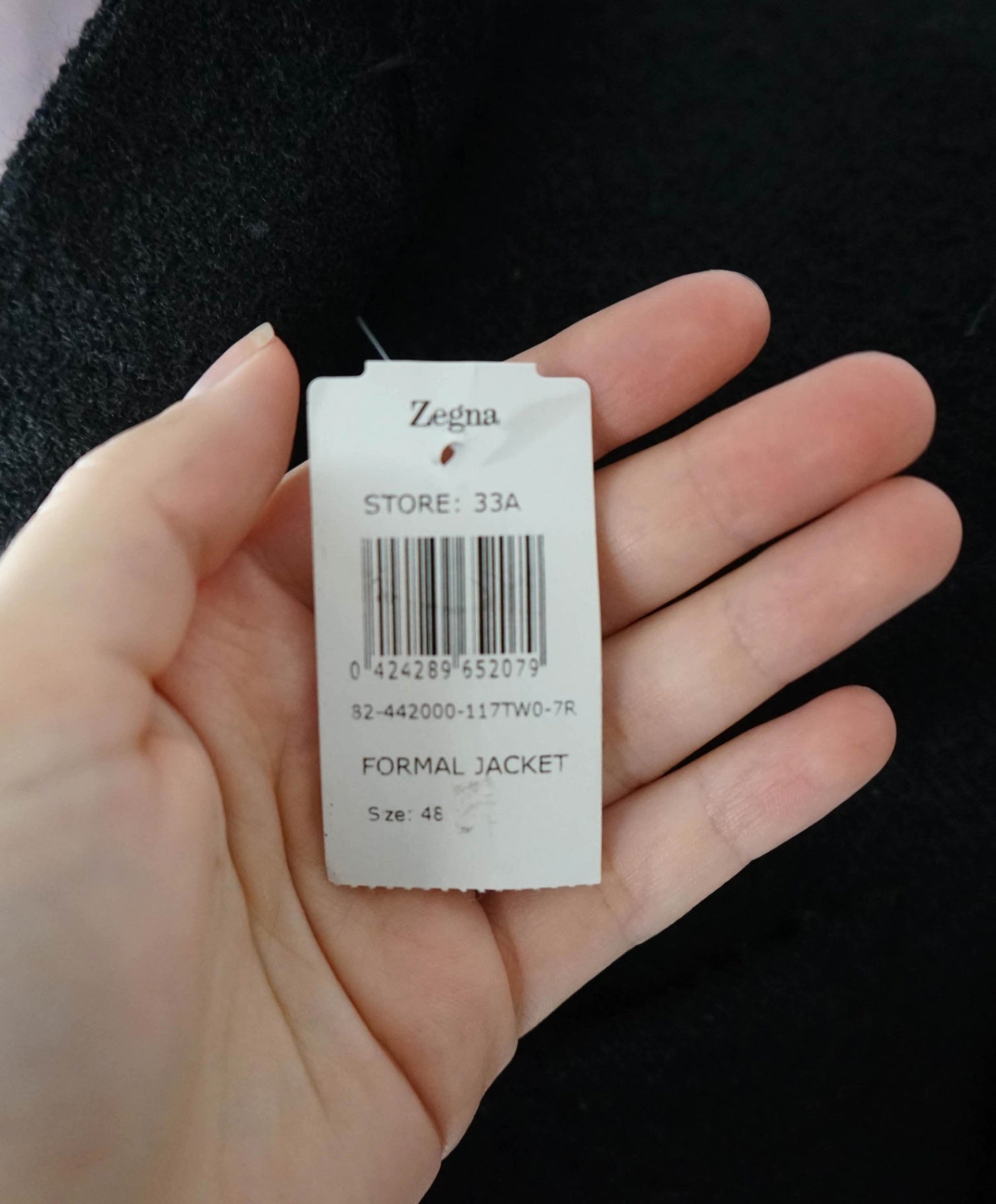 $3,895 ZEGNA - "Venezia" ALPACA Textured Black 1-Btn Blazer - 38R