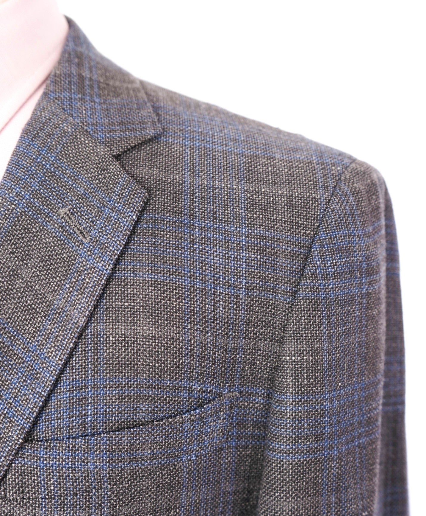 $995 ZEGNA For BARNEYS NY - Wool/Silk/Linen Gray Blue Blazer - 42L