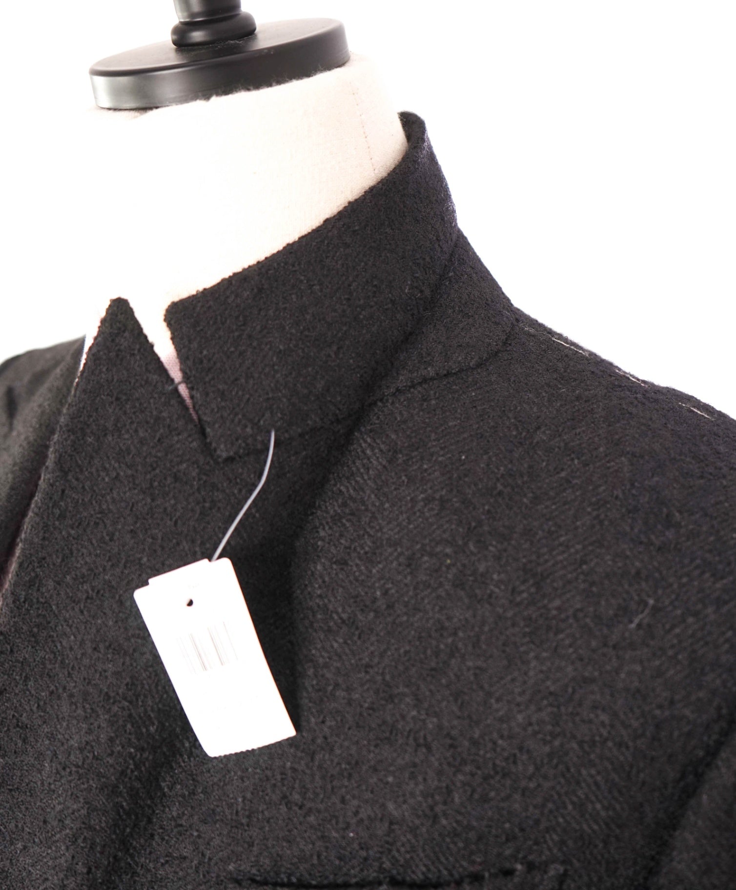 $3,895 ZEGNA - "Venezia" ALPACA Textured Black 1-Btn Blazer - 38R