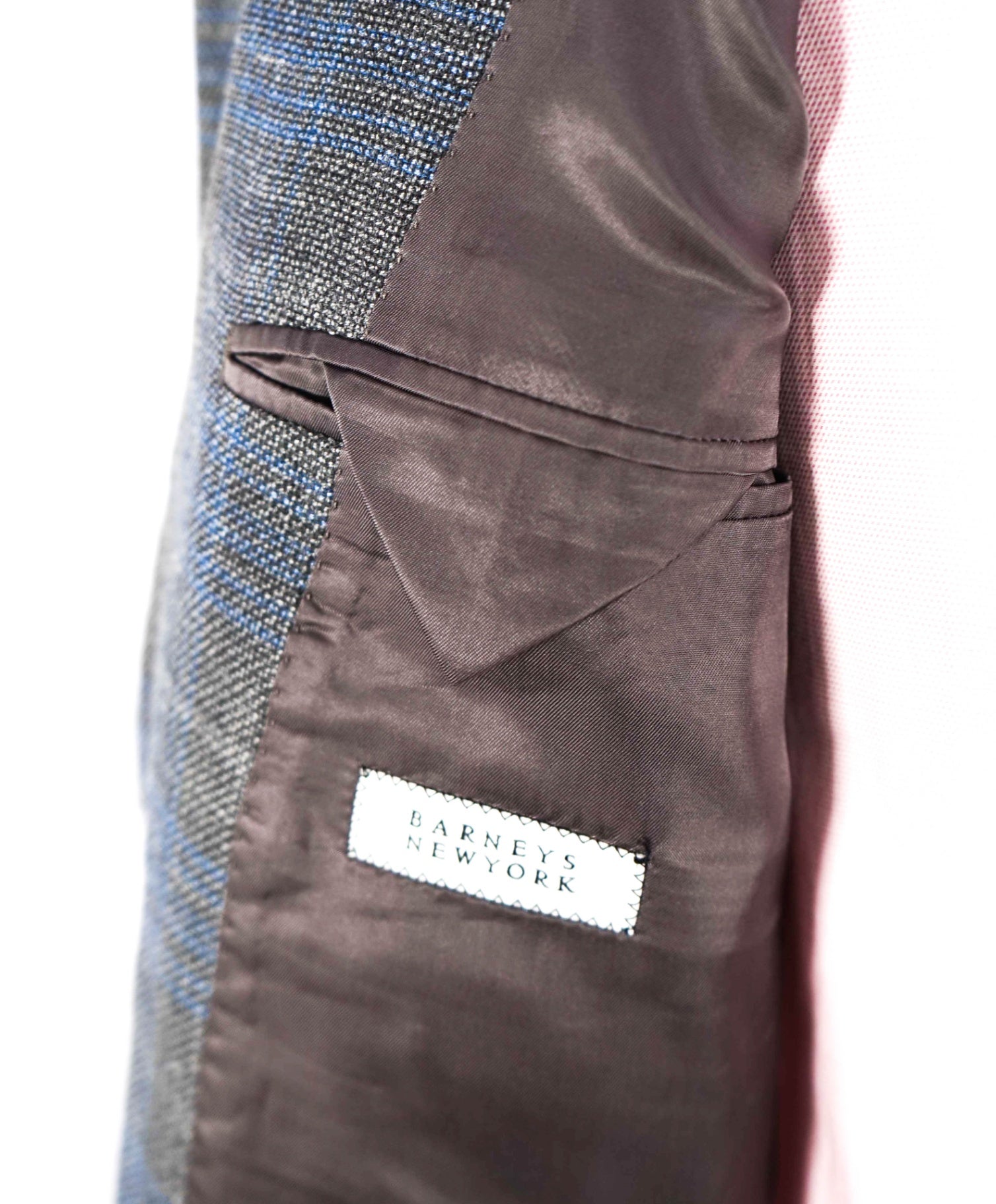 $995 ZEGNA For BARNEYS NY - Wool/Silk/Linen Gray Blue Blazer - 42L