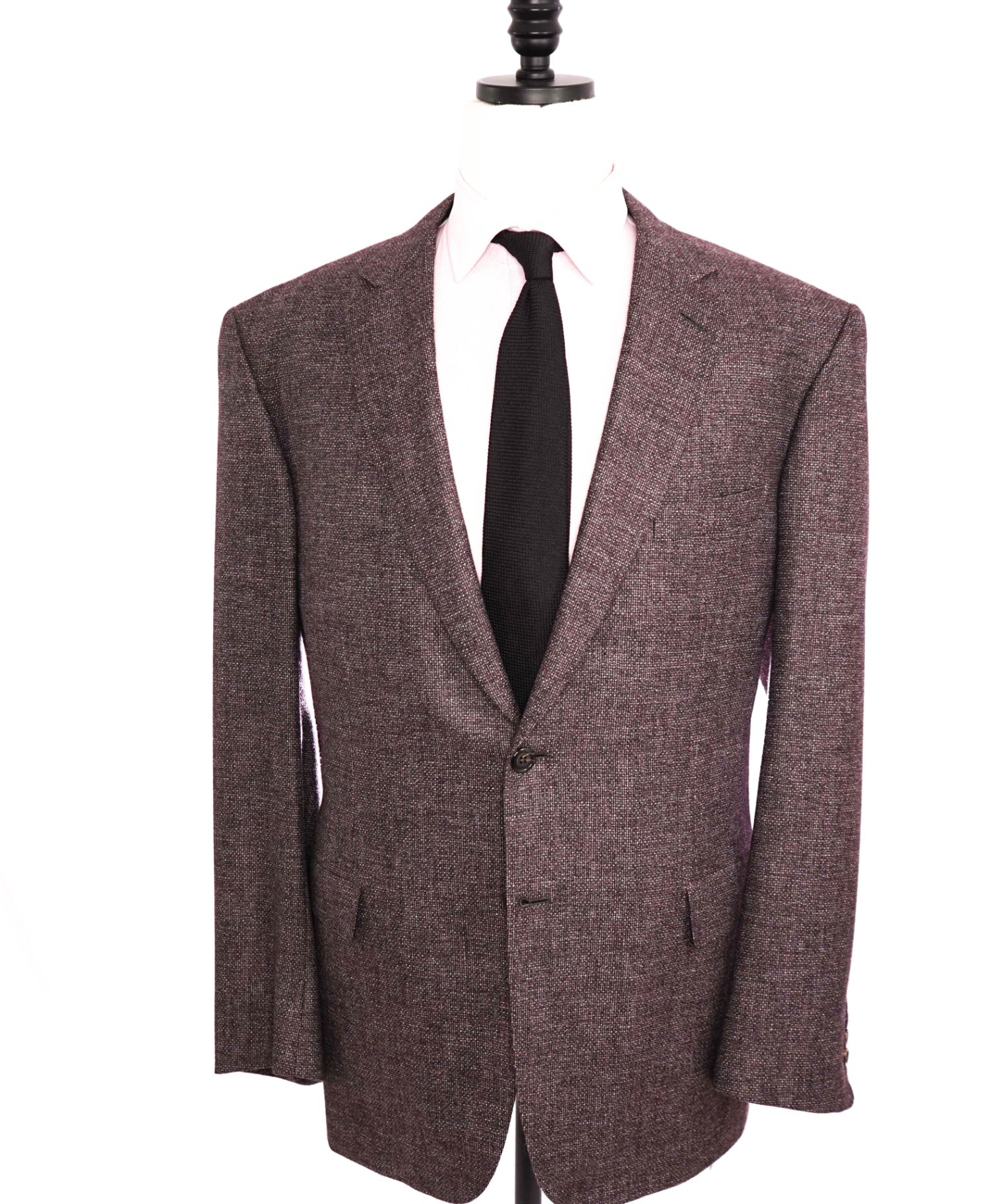 $5,715 BRIONI - Wool/Cashmere/Silk Burgundy Purple Blazer - 48L