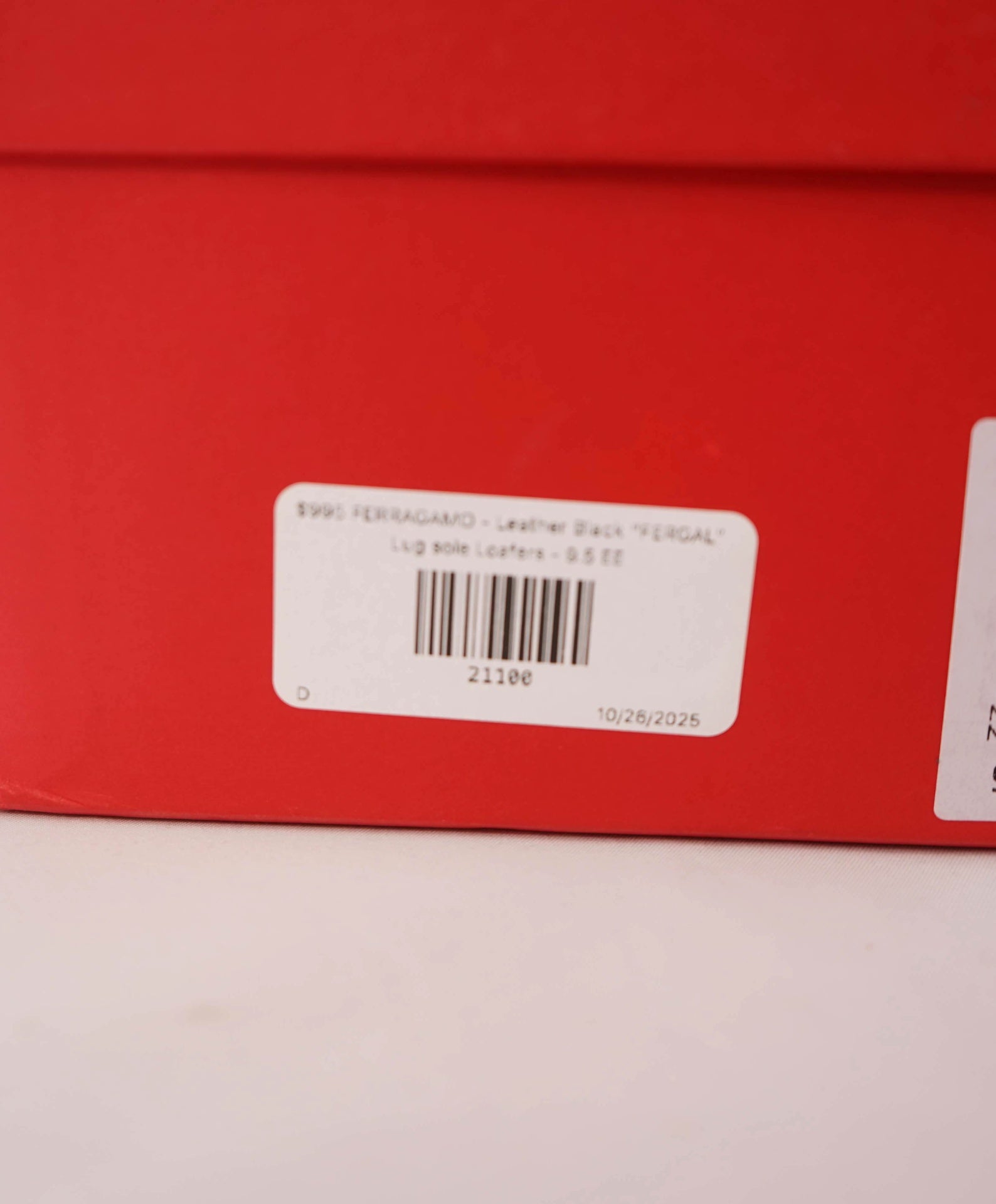 $995 FERRAGAMO - Leather Black "FERGAL" Lug Sole Loafers - 9.5 EE