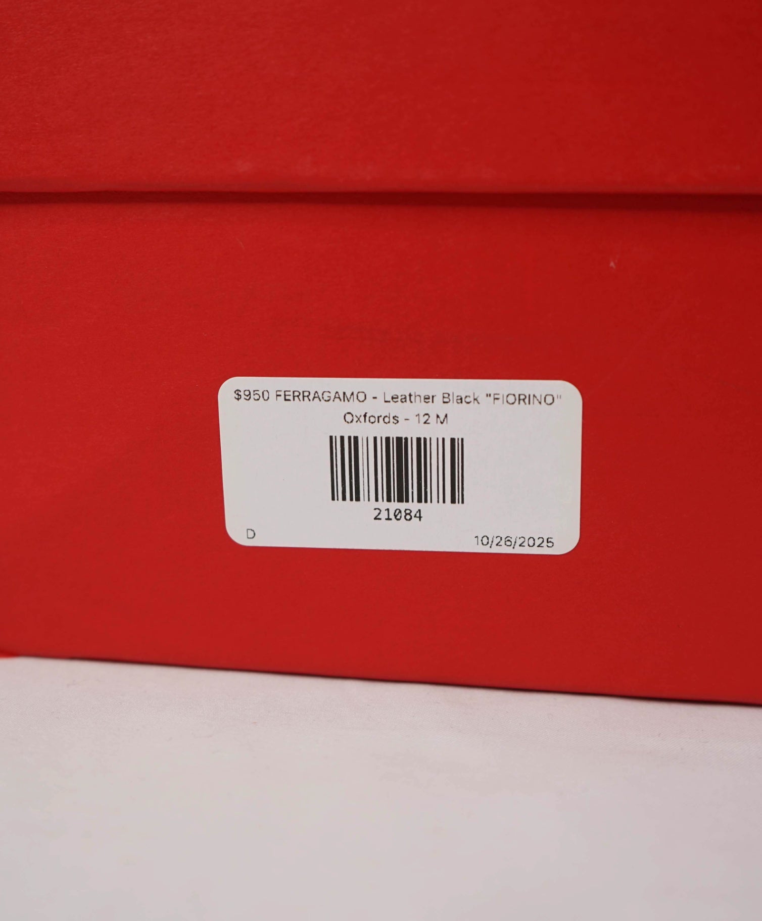 $950 FERRAGAMO - Leather Black "FIORINO" Lug Sole Oxfords - 12 M