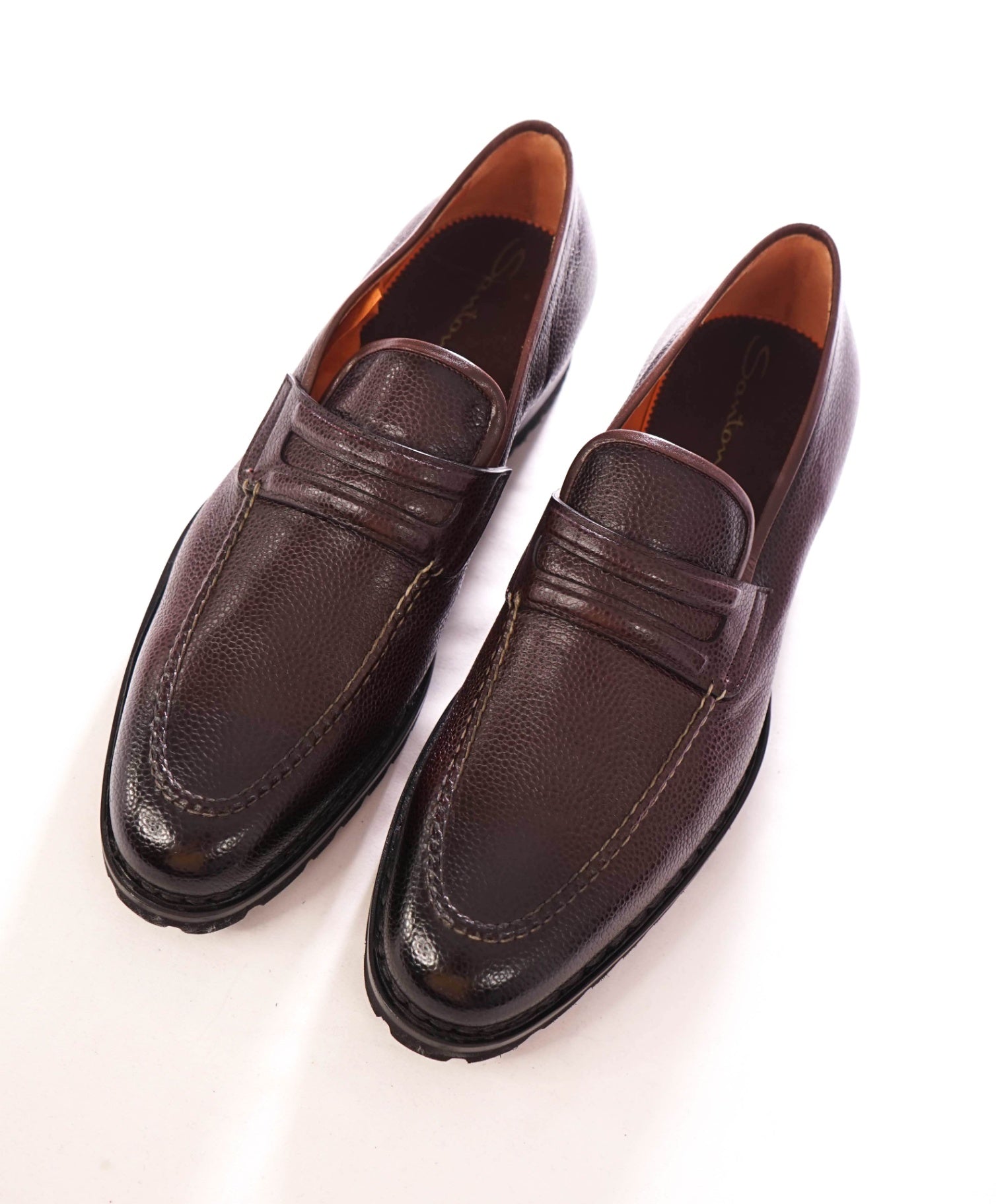 $1,350 SANTONI - GOODYEAR Norwegian Welt Loafers - US 12 (UK11)