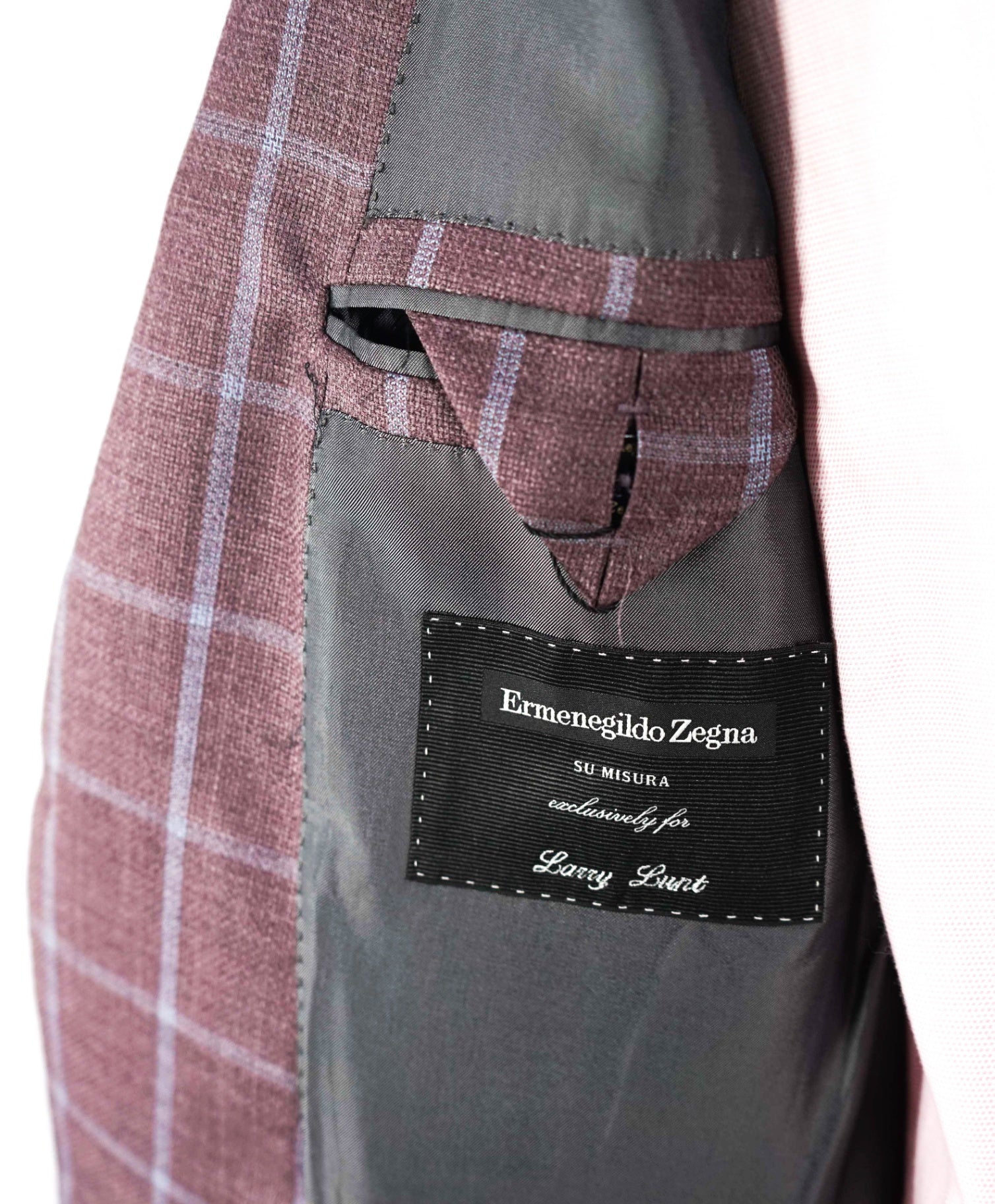 $2,695 ZEGNA -"SU MISURA" 1of1 Wool Purple/Blue Plaid - 42L