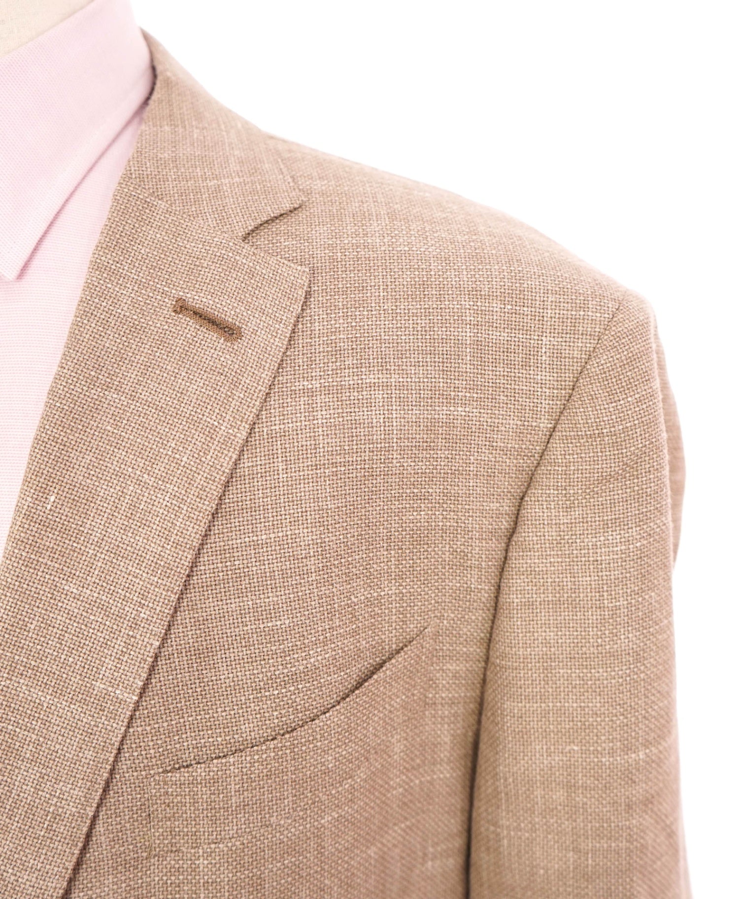 $2,695 ZEGNA - Wool/Silk/Linen "CROSSOVER" Tan 2/3-Roll Blazer - 50R