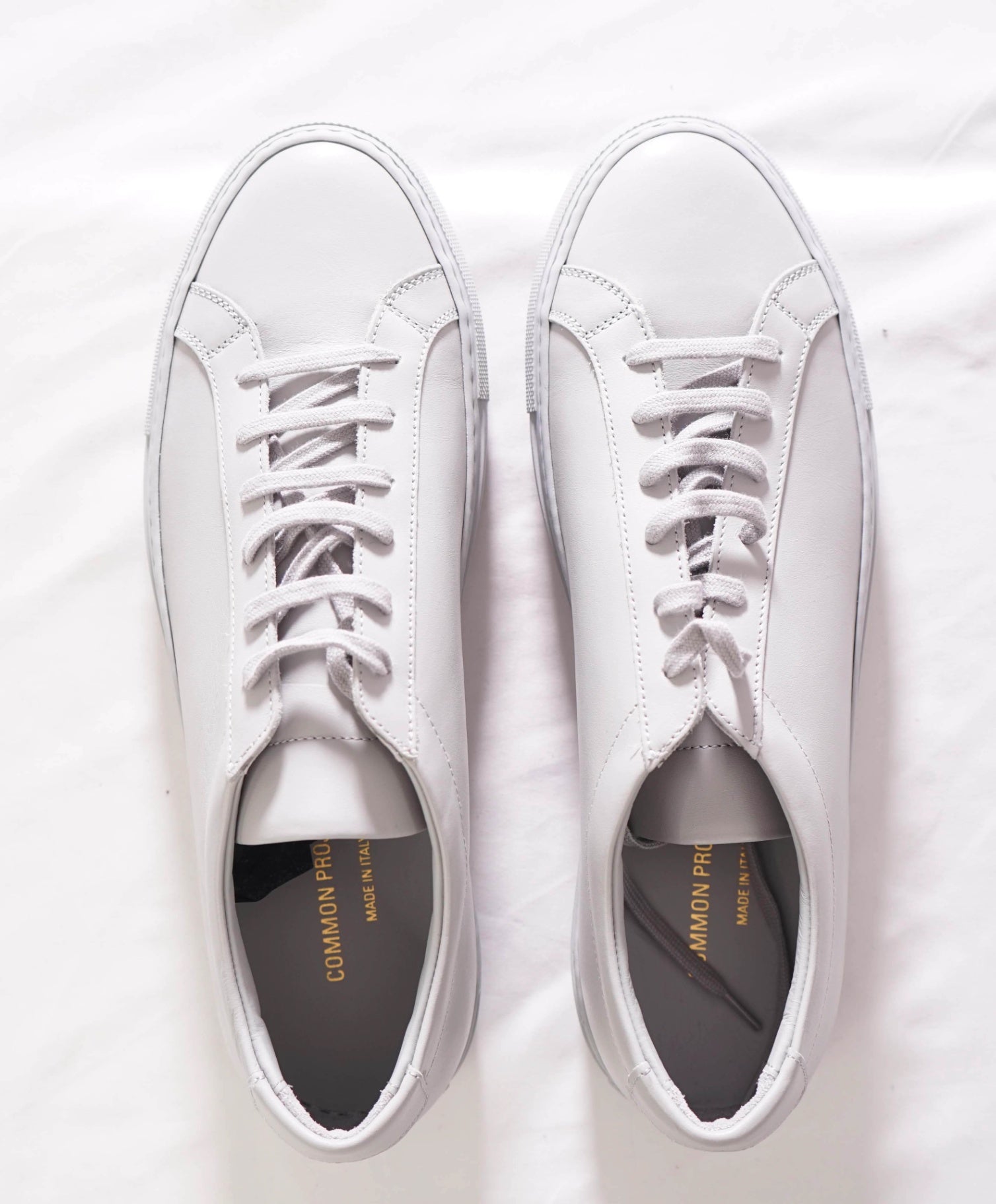 $335 COMMON PROJECTS - "Achilles" Leather Gray Sneakers - US 10 (43EU)
