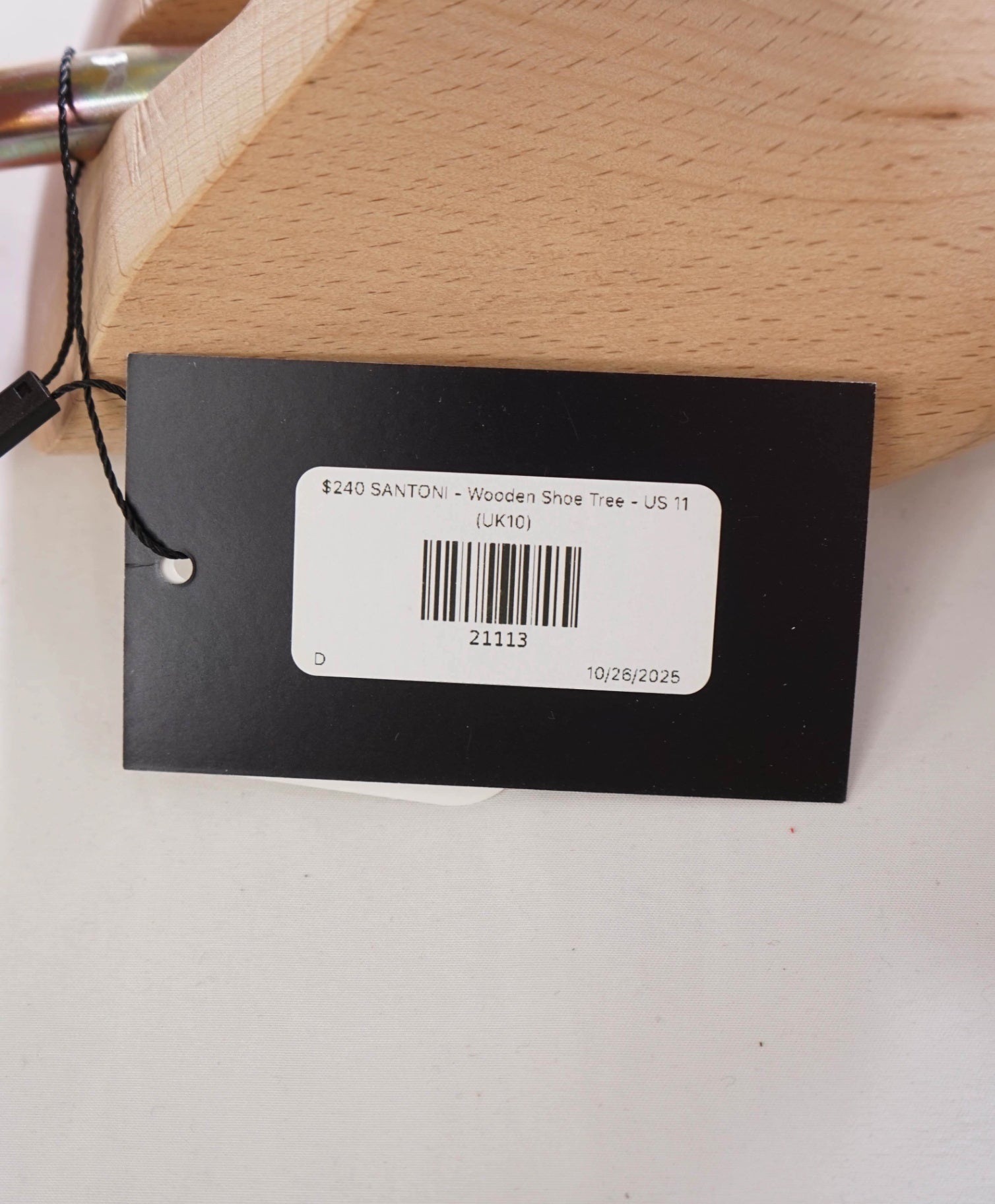 $240 SANTONI - VERY HEAVY Cedar/Metal Shoe Tree - US 11 (UK10)