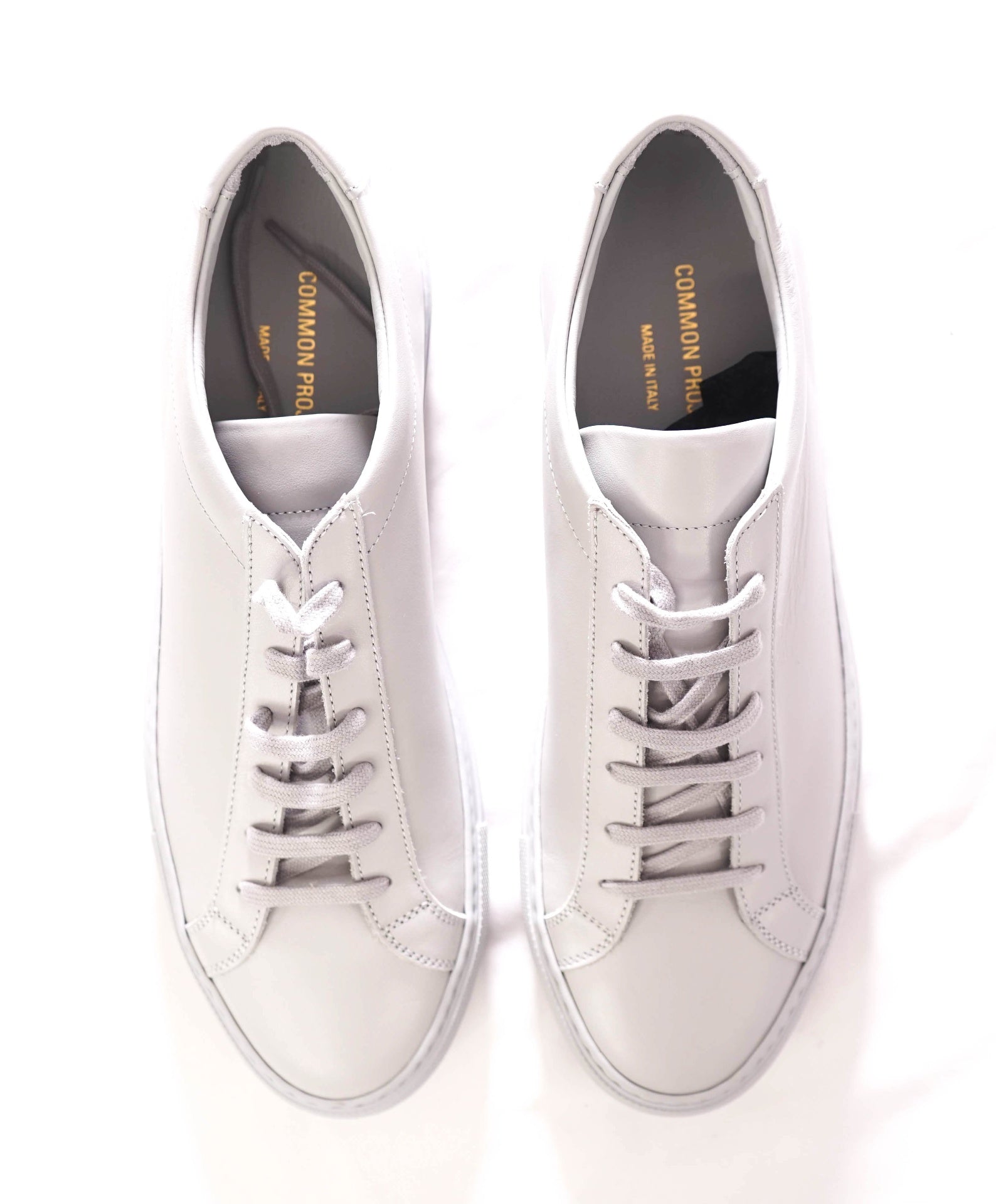 $335 COMMON PROJECTS - "Achilles" Leather Gray Sneakers - US 10 (43EU)