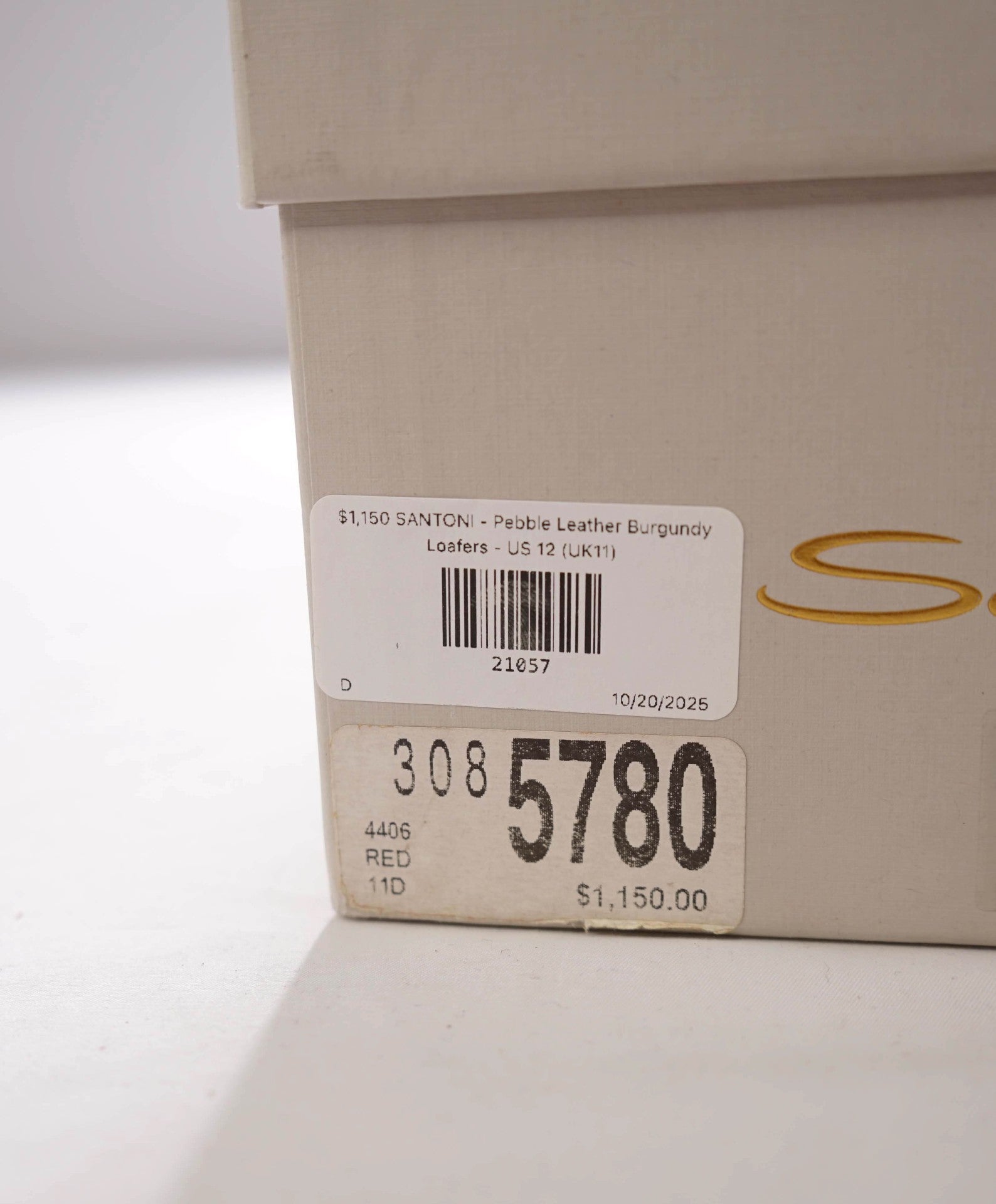 $1,350 SANTONI - GOODYEAR Norwegian Welt Loafers - US 12 (UK11)