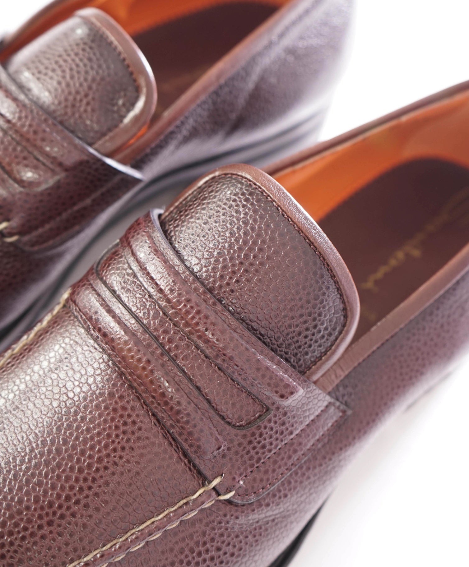 $1,350 SANTONI - GOODYEAR Norwegian Welt Loafers - US 12 (UK11)