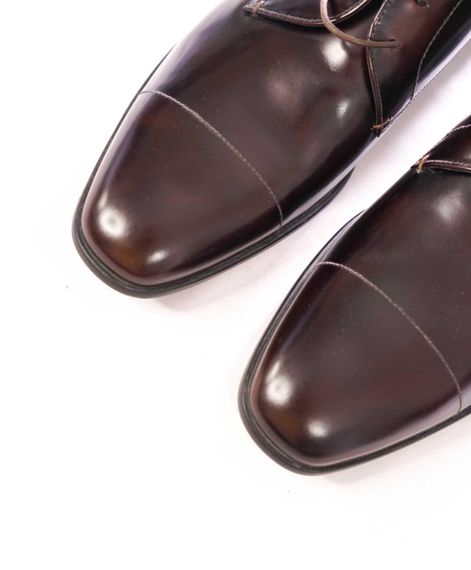 $980 PRADA - "SPAZOLATTO" Leather Dark Brown Derby - US 10 (9UK)