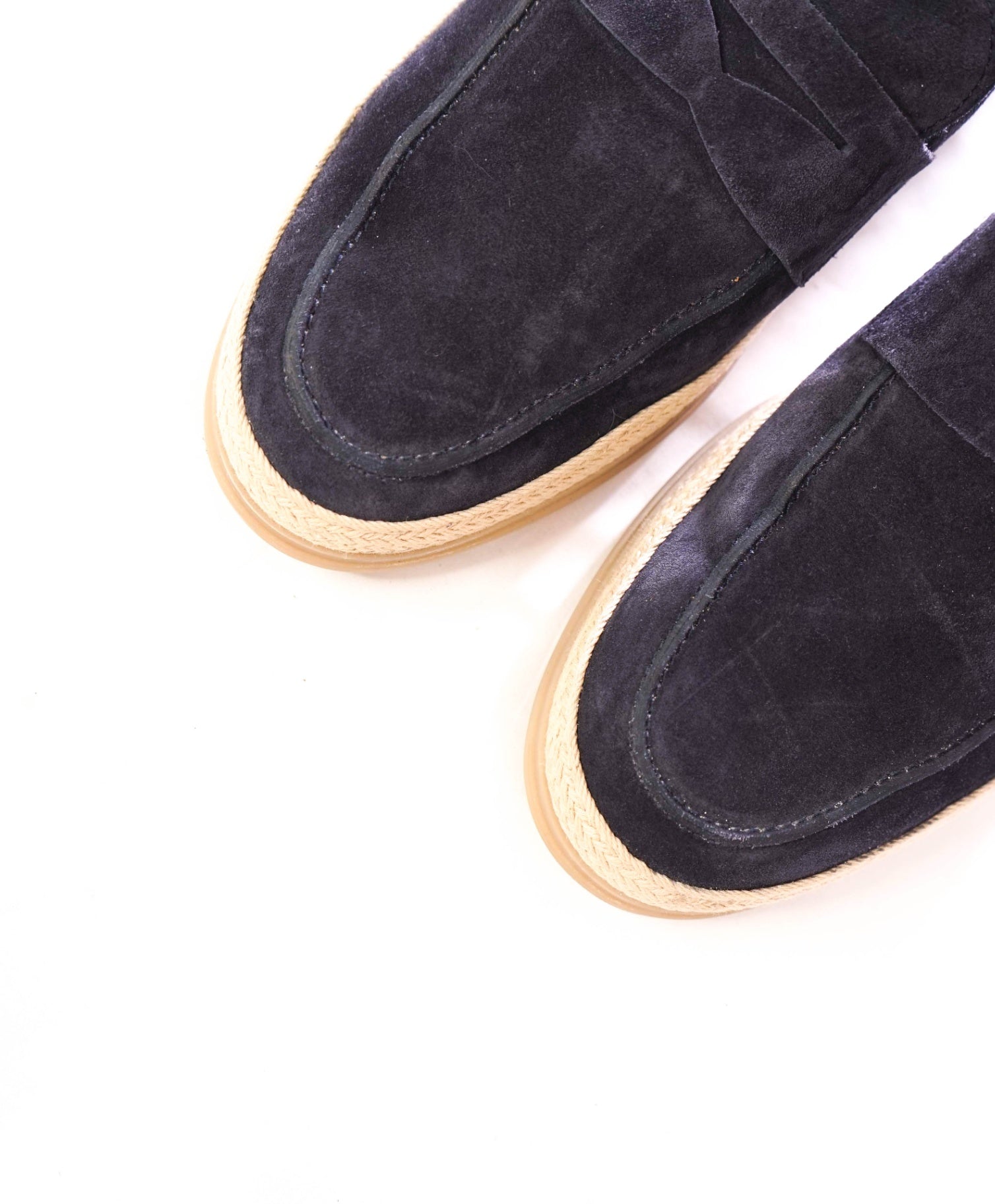 $1,045 TOD'S - Suede Navy Espadrille Loafers - US 10.5 (9.5UK)