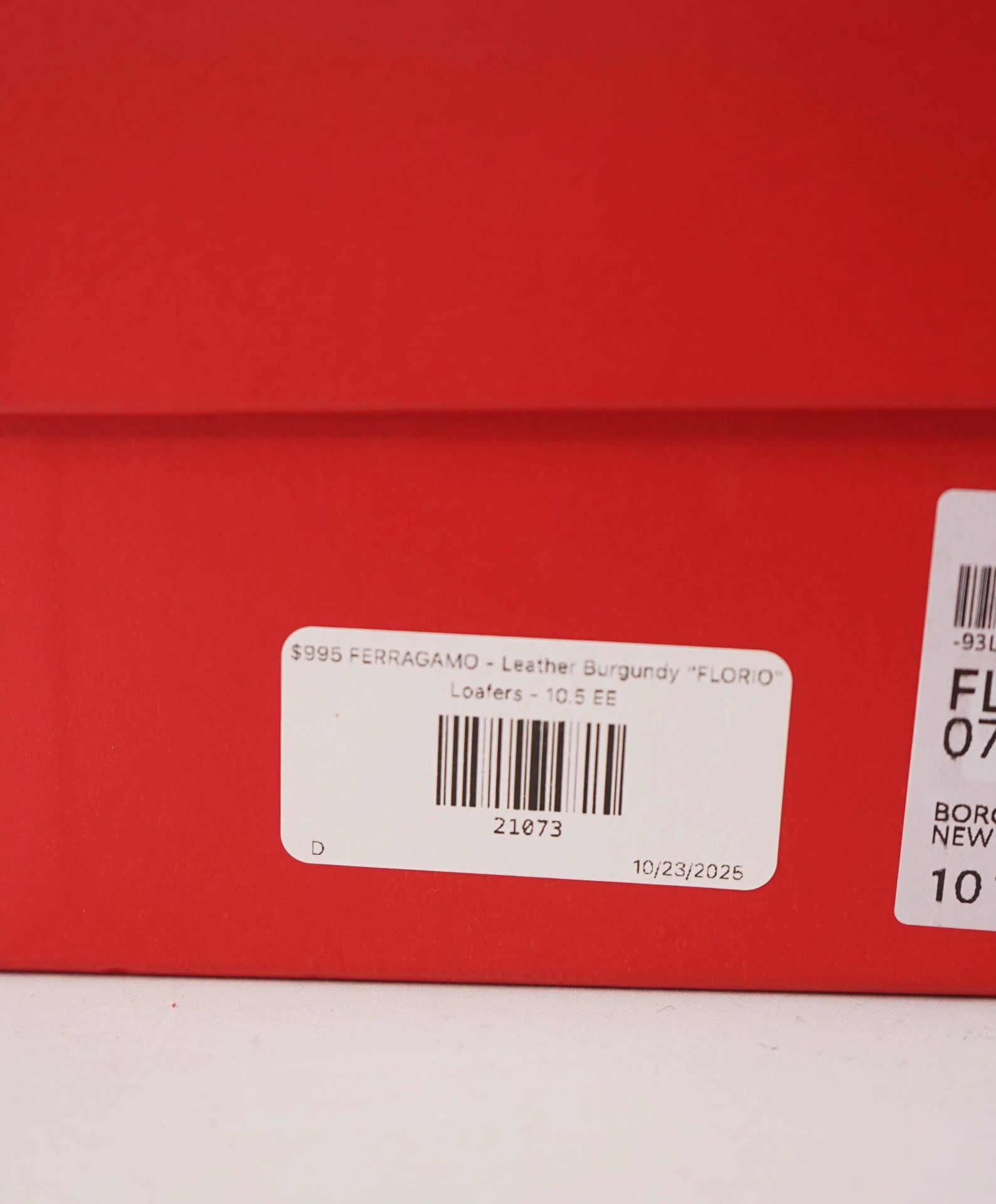 $995 FERRAGAMO - Leather Burgundy "FLORIO" Loafers - 10.5 EE