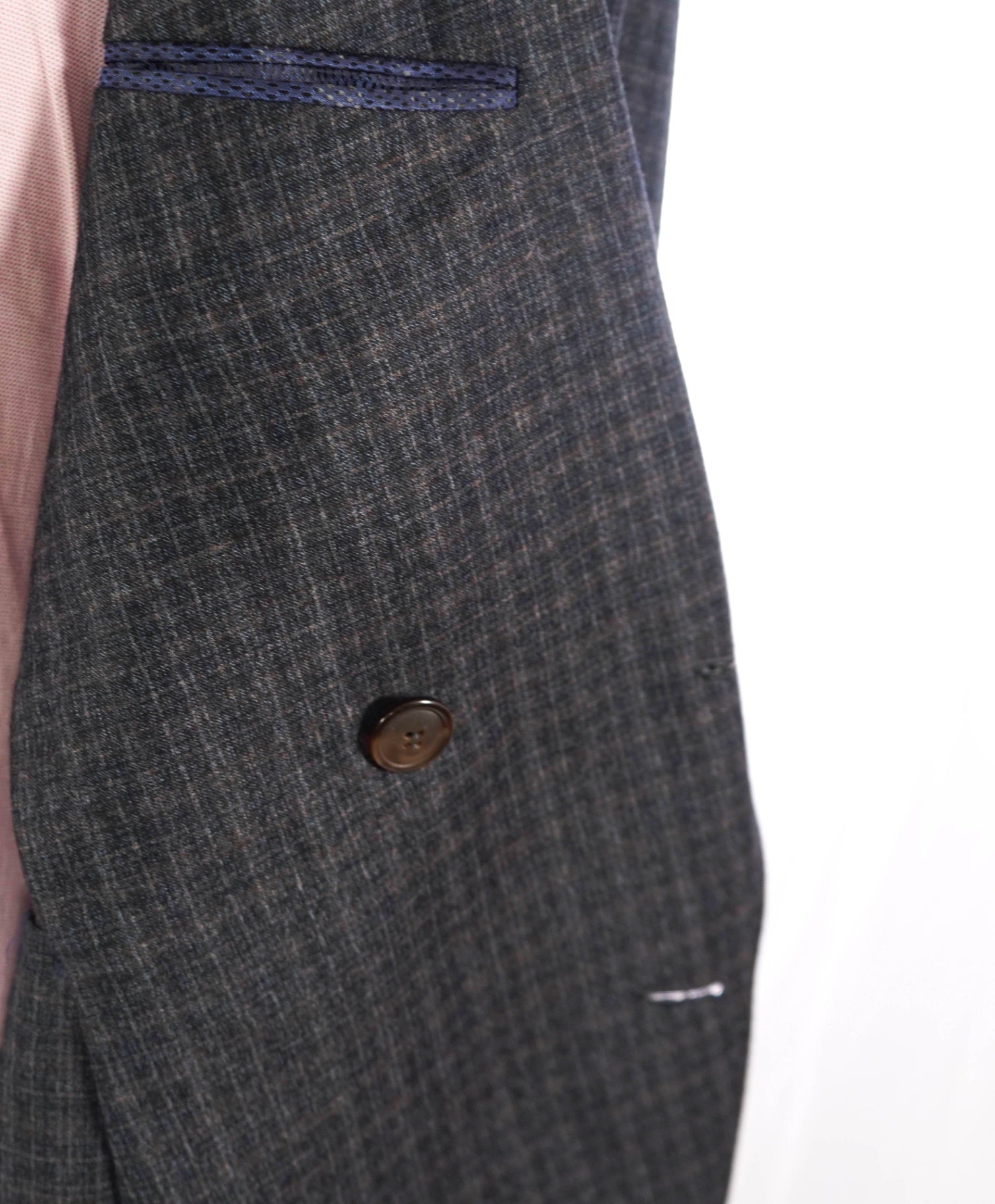 $4,995 GIORGIO ARMANI - "Napoli" Micro Check Double Breasted Suit - 42R