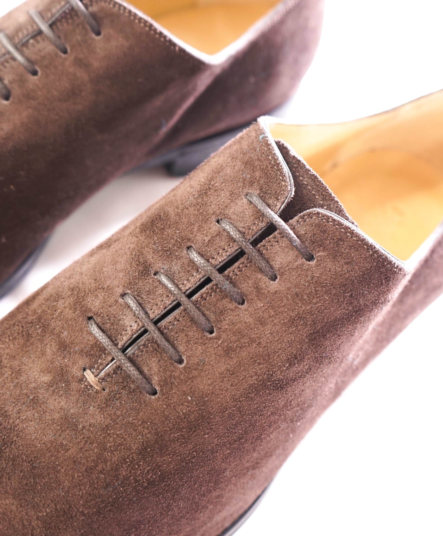 $1,080 SUTOR MANTELLASSI - Suede Brown Oxfords - 12 US