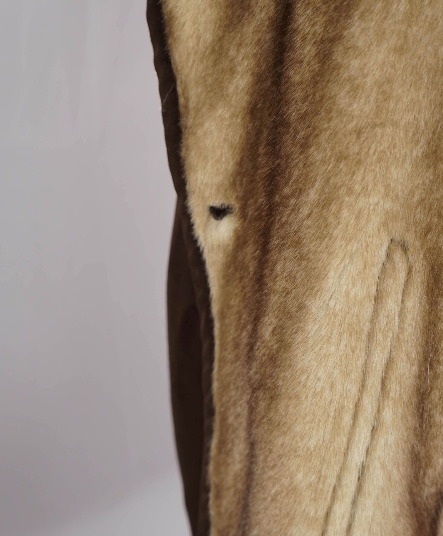 $1,895 Armani Collezioni Brown SUEDE Fur Lined Suede Coat 42
