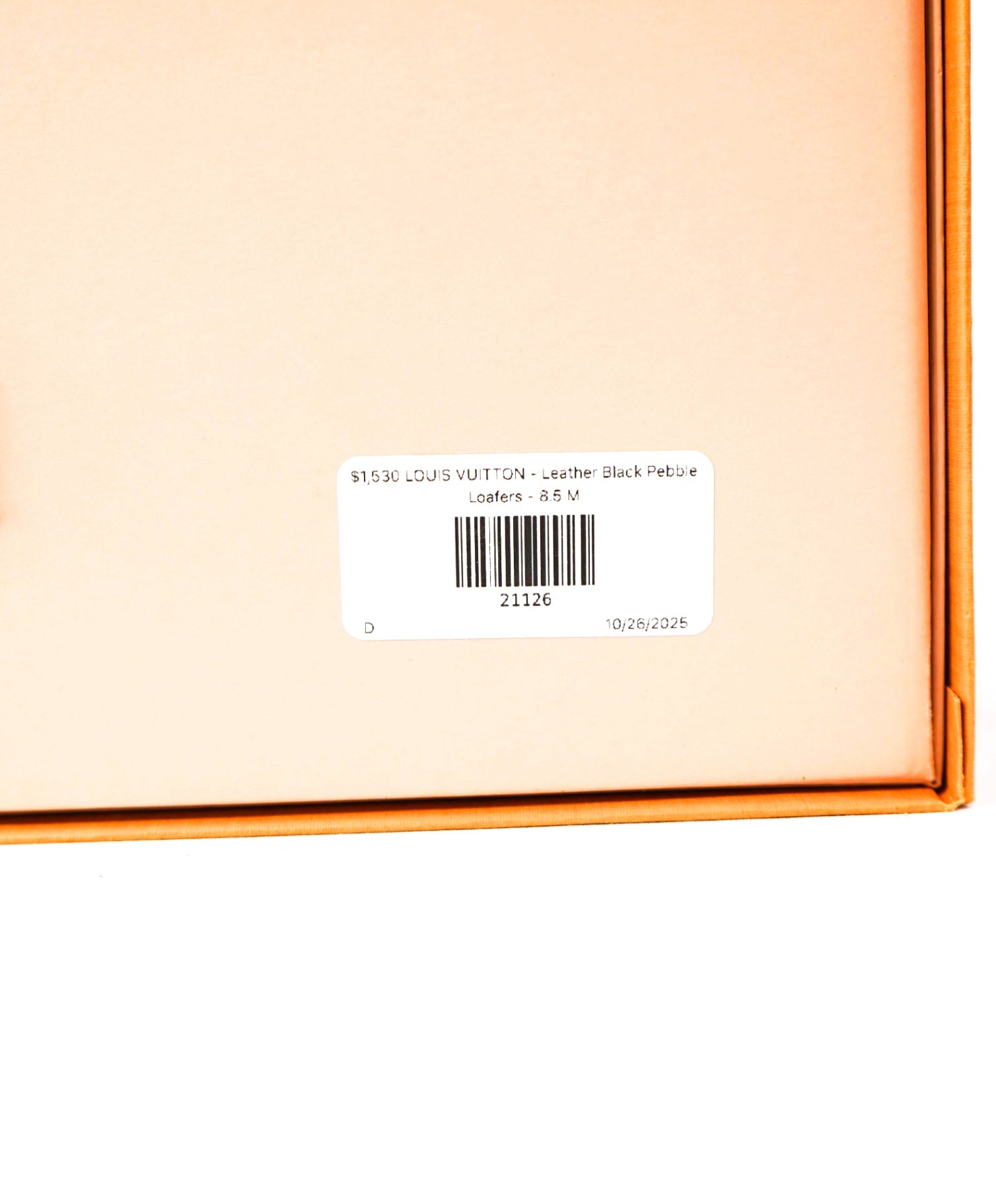 $1,530 LOUIS VUITTON - Black Pebble Leather Penny Loafer - 9.5US (8.5LV)
