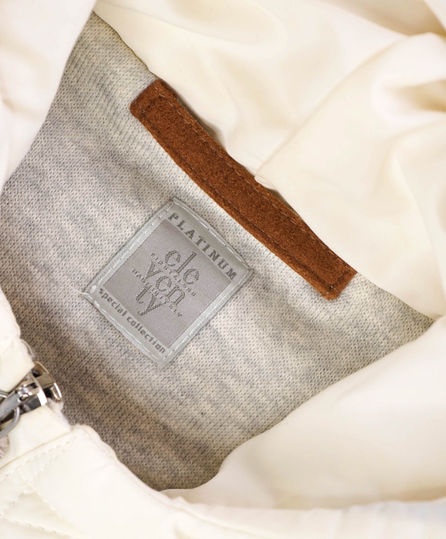 ELEVENTY For LORO PIANA Ivory Quilted Cotton Hoodie Sweater M