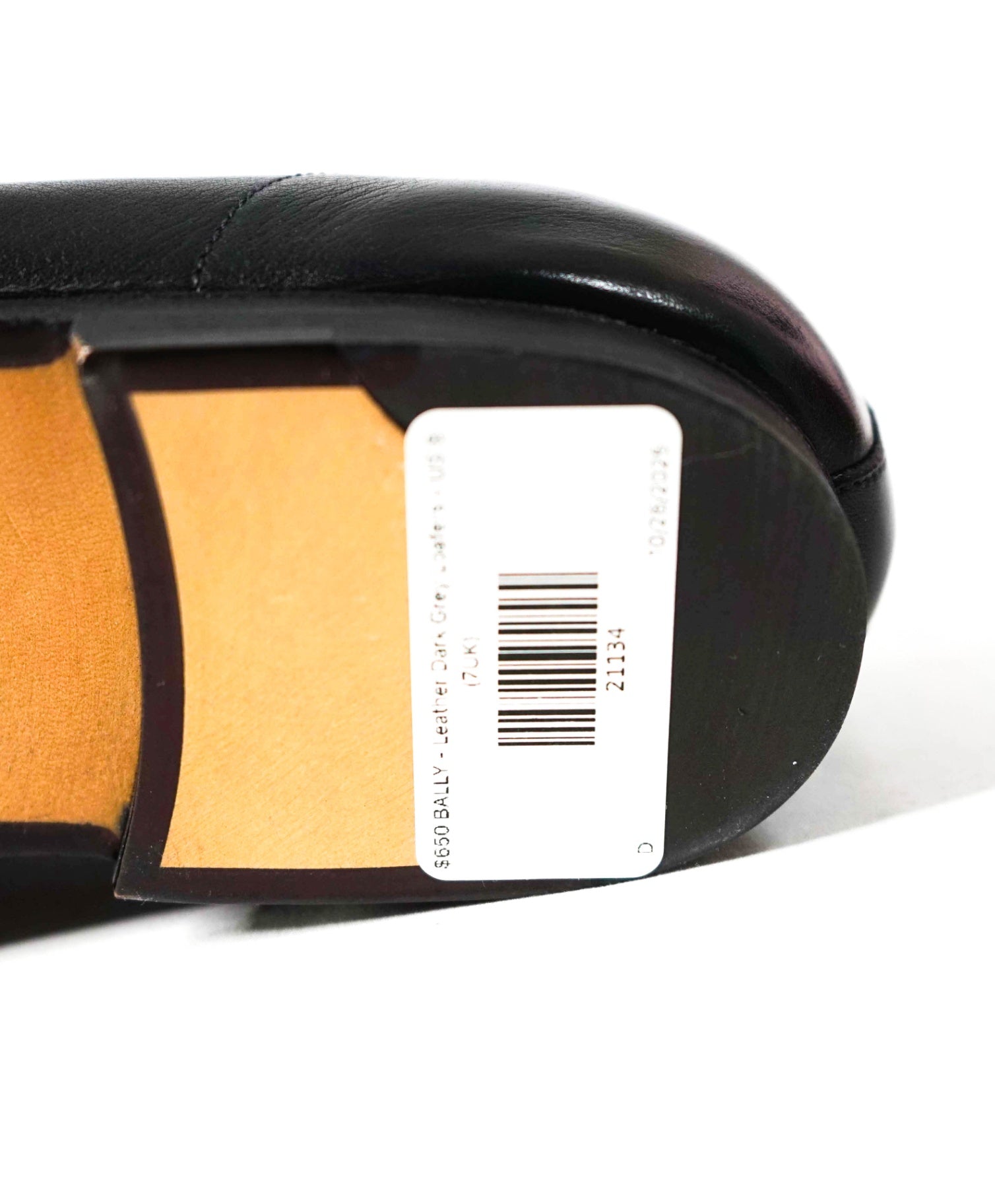 $650 BALLY - Leather Black "GOODEAR" Loafers - US 8 (7UK)