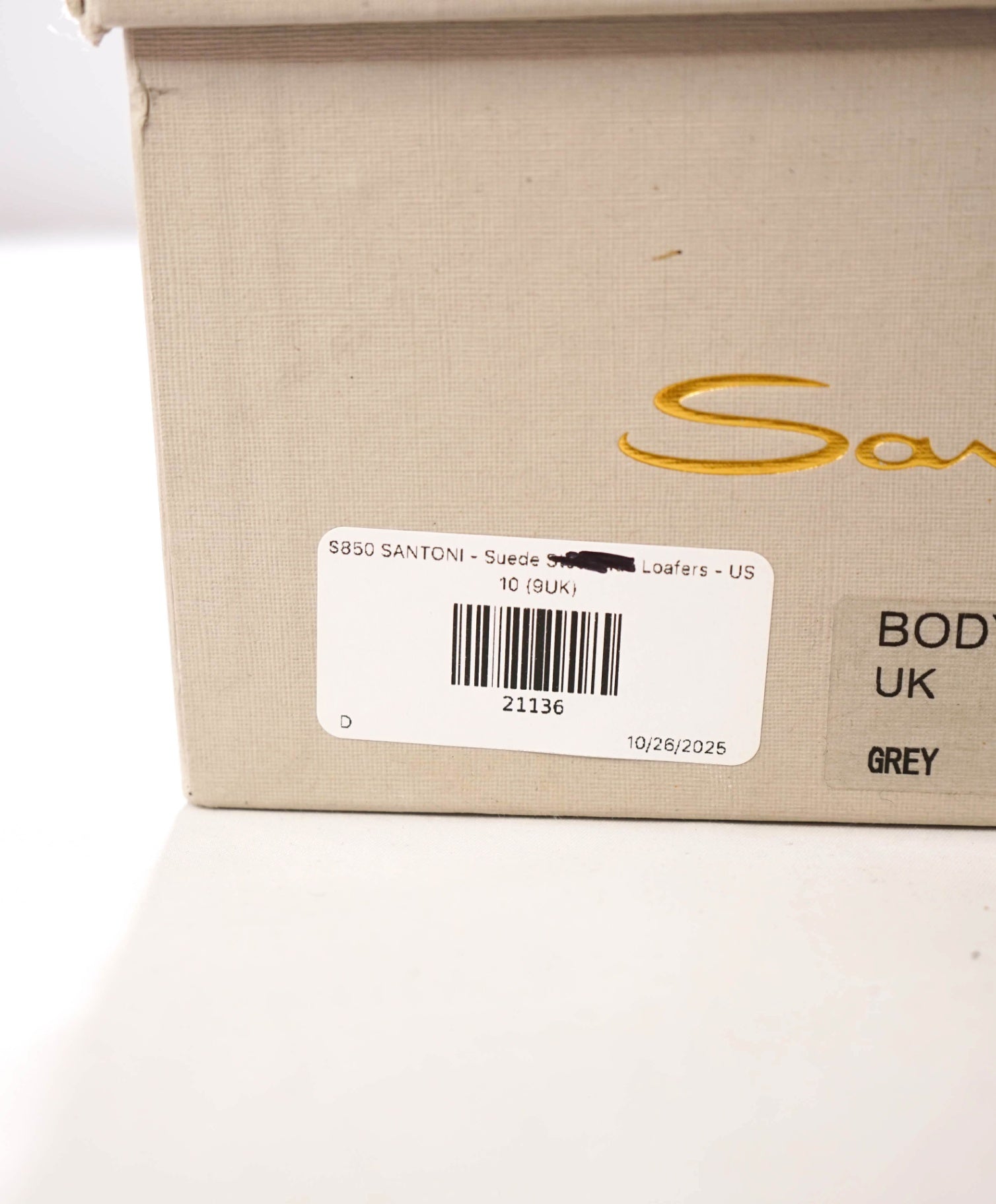 $850 Santoni "BODYWORK" Grey Pebbled Loafers Leather US 10 (9UK)