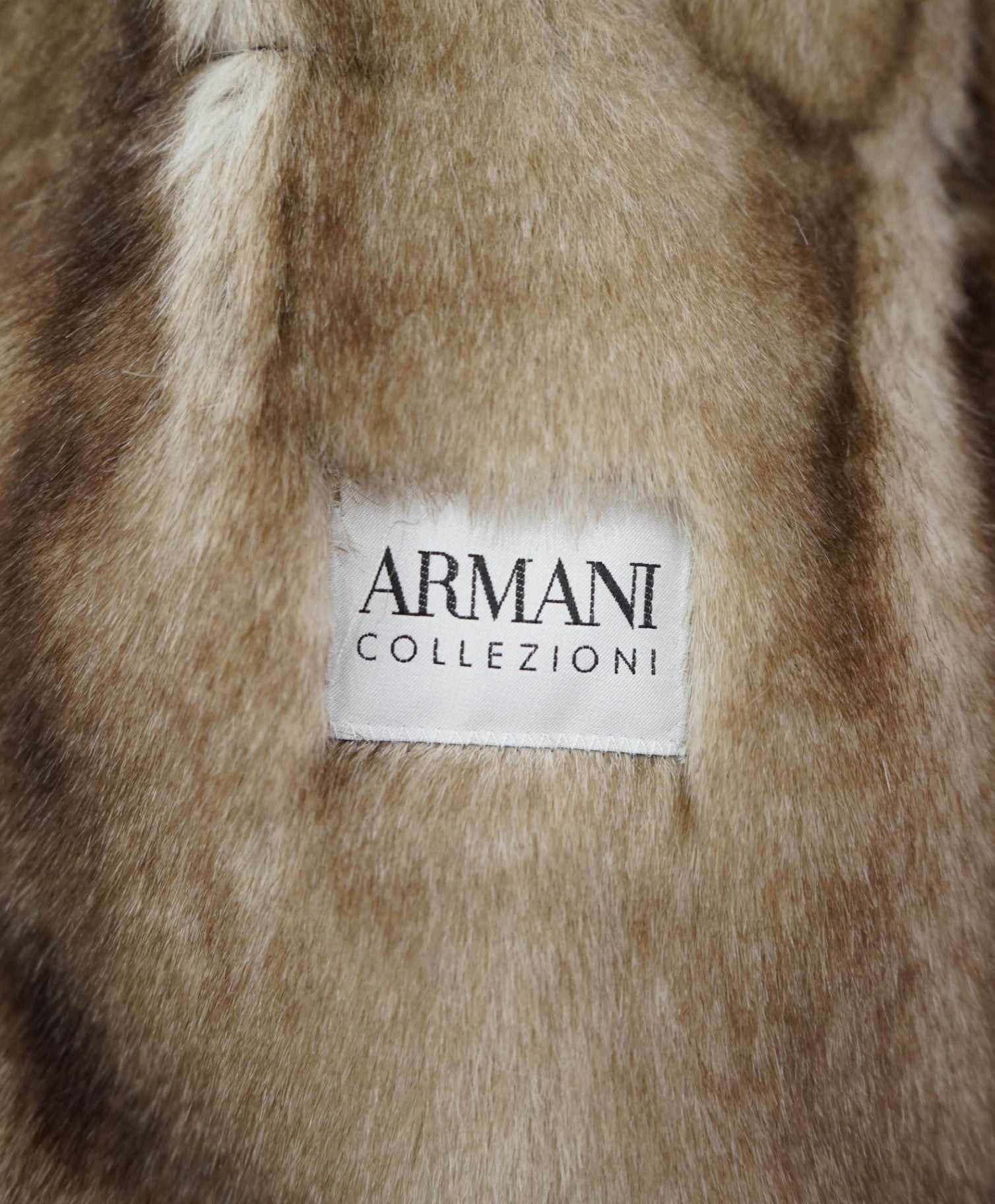 $1,895 Armani Collezioni Brown SUEDE Fur Lined Suede Coat 42