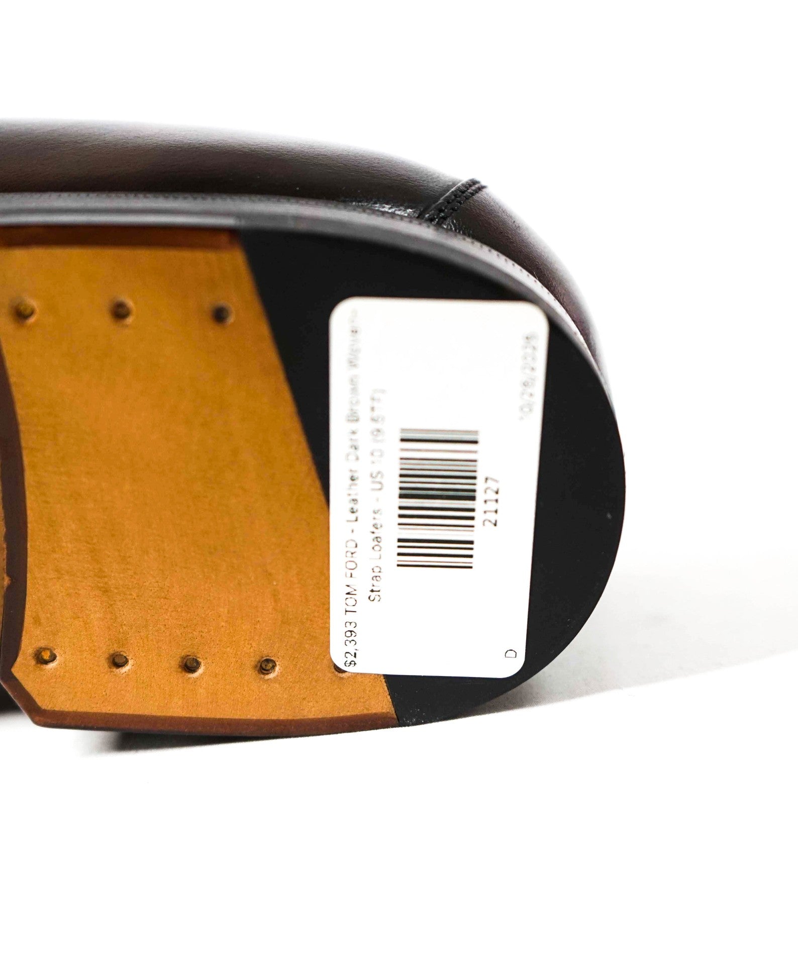 $2,393 TOM FORD - Leather Brown Woven-Strap Loafers - US 10 (9.5TF)