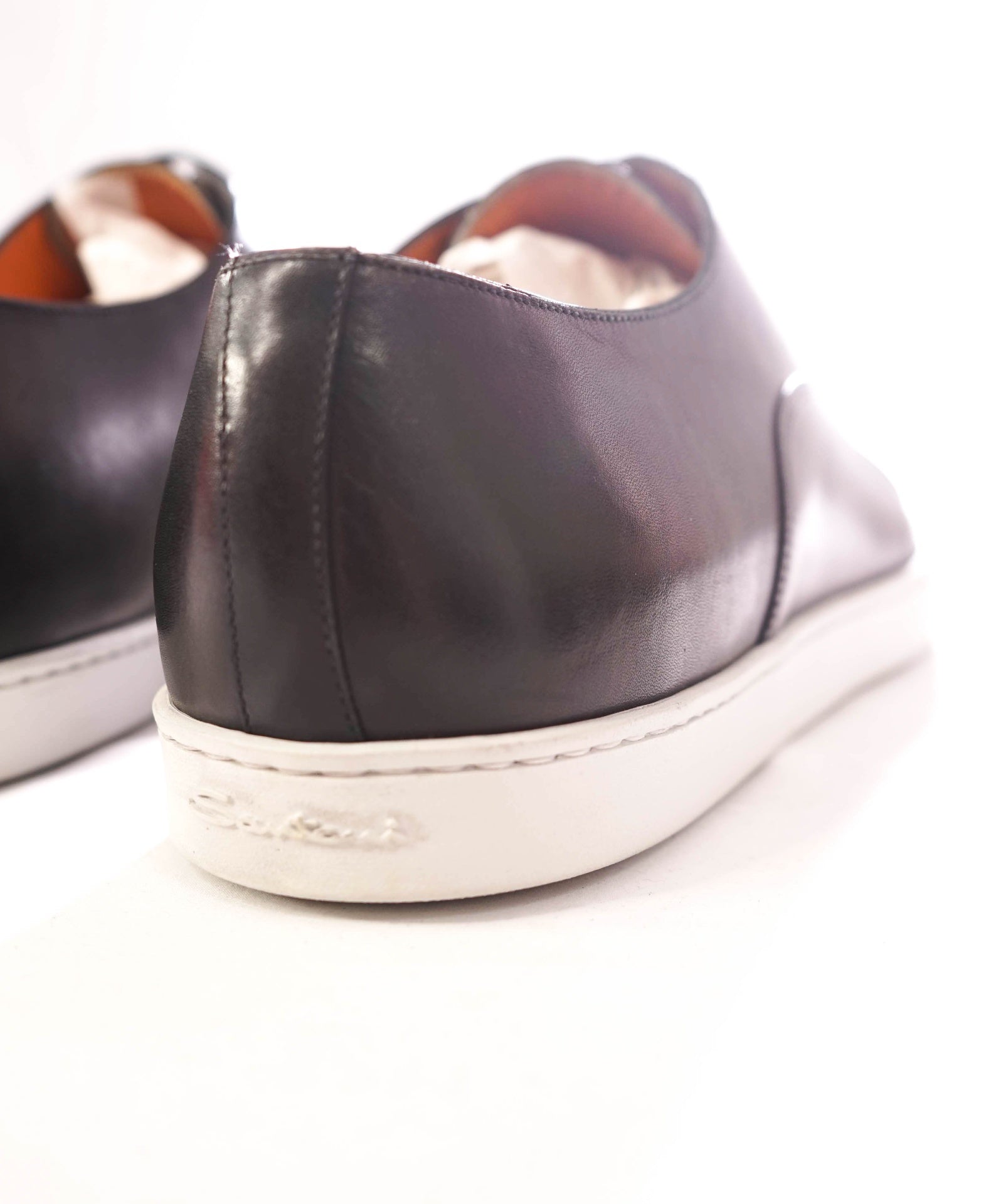 $750 SANTONI - Leather Gray Sneaker Sole Oxfords - US 14 (UK 13)