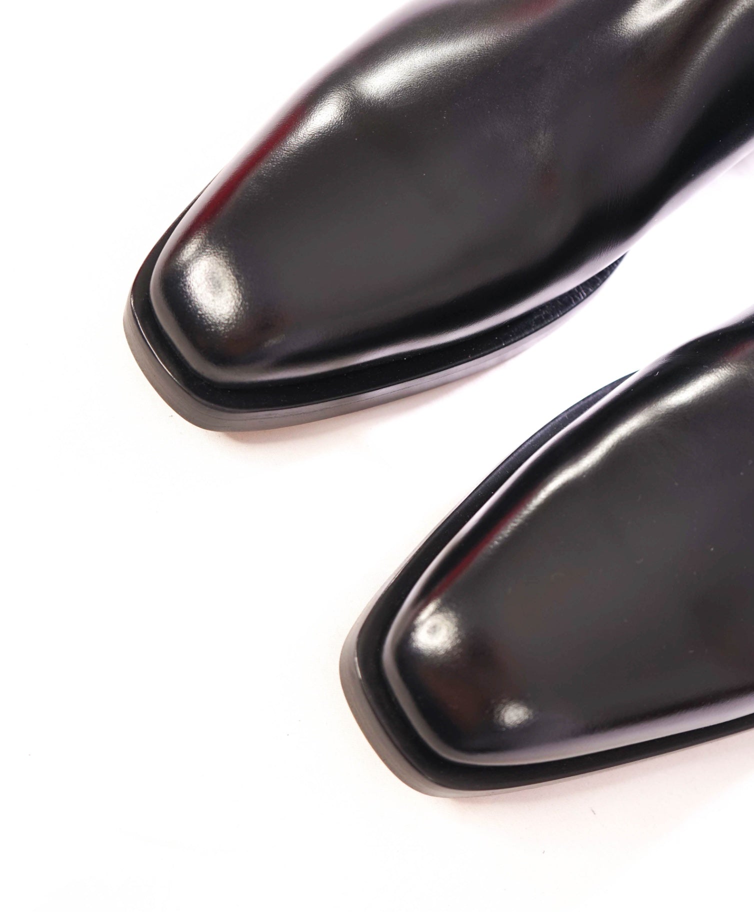 $1,600 FERRAGAMO - Leather Black "GERALD" Zip Boots - 9 EE