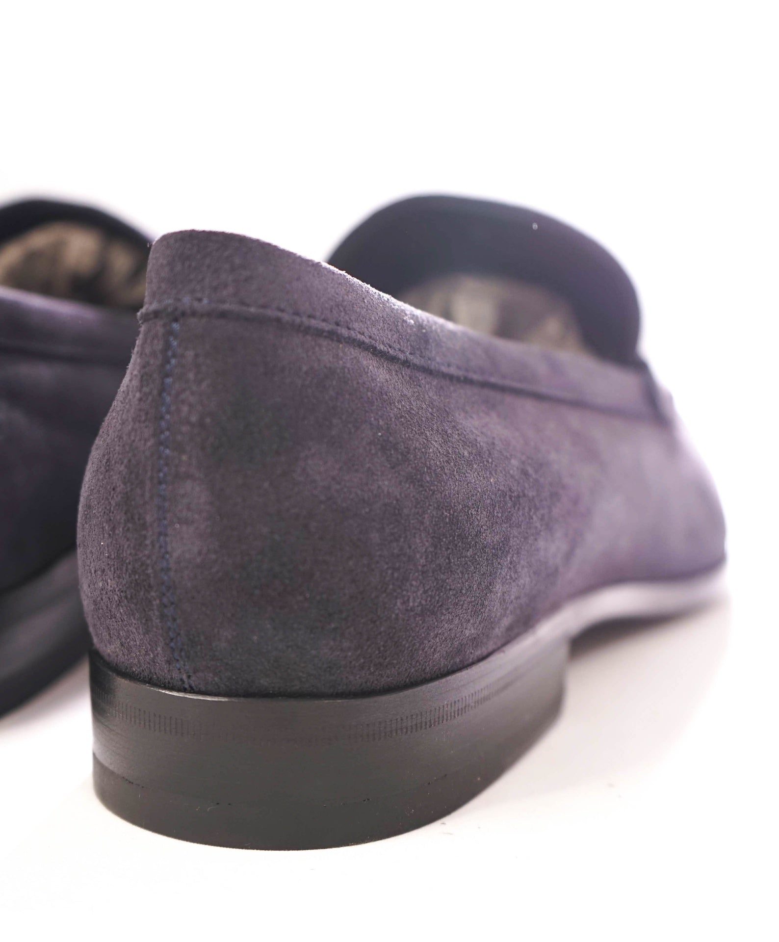 $775 TOD'S - Navy Suede Penny Loafer Leather LOGO Vamp - US 9 (UK8)